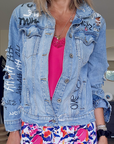 Veste tags en denim