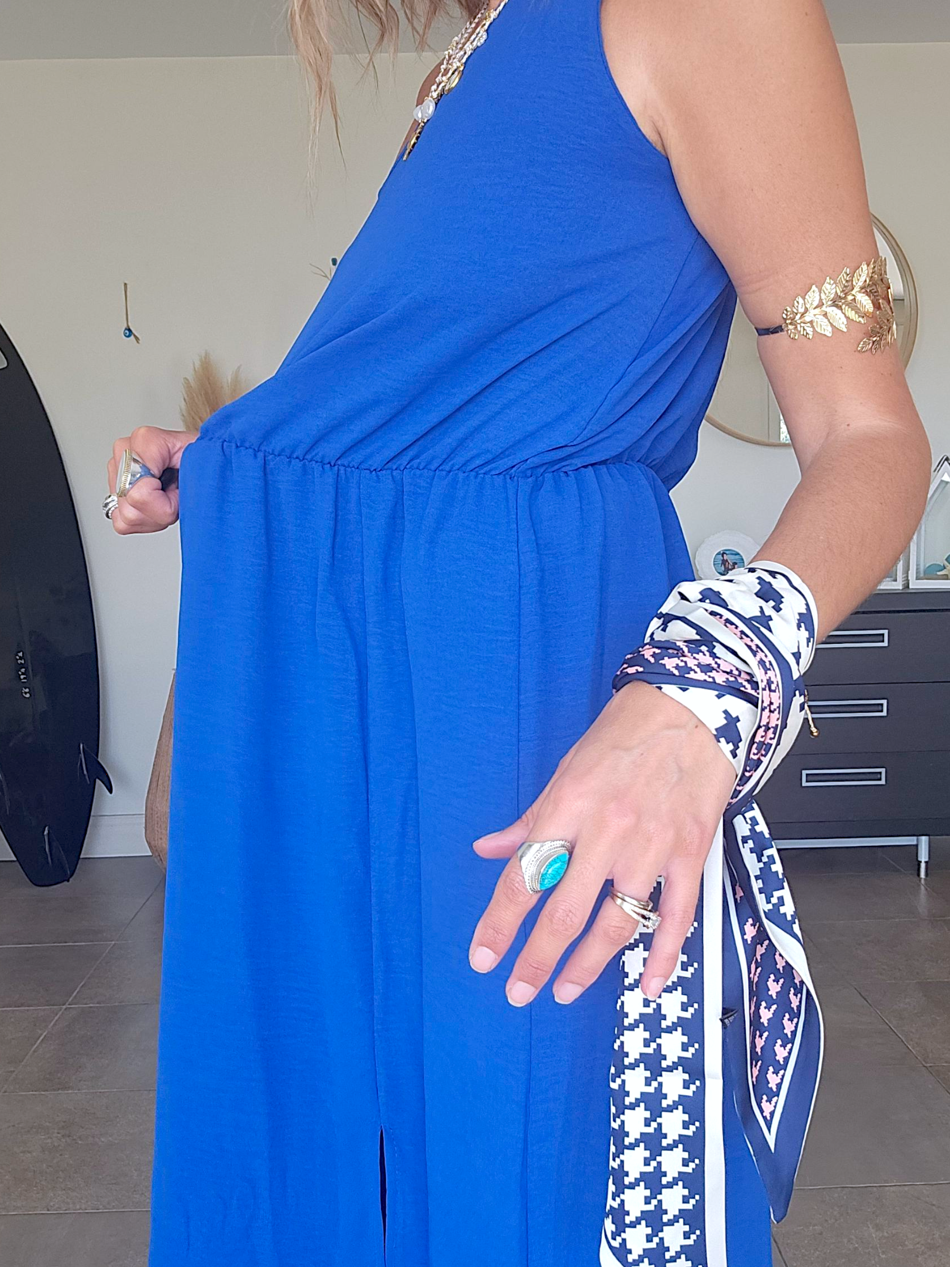 Robe bleu roi &amp; son ruban