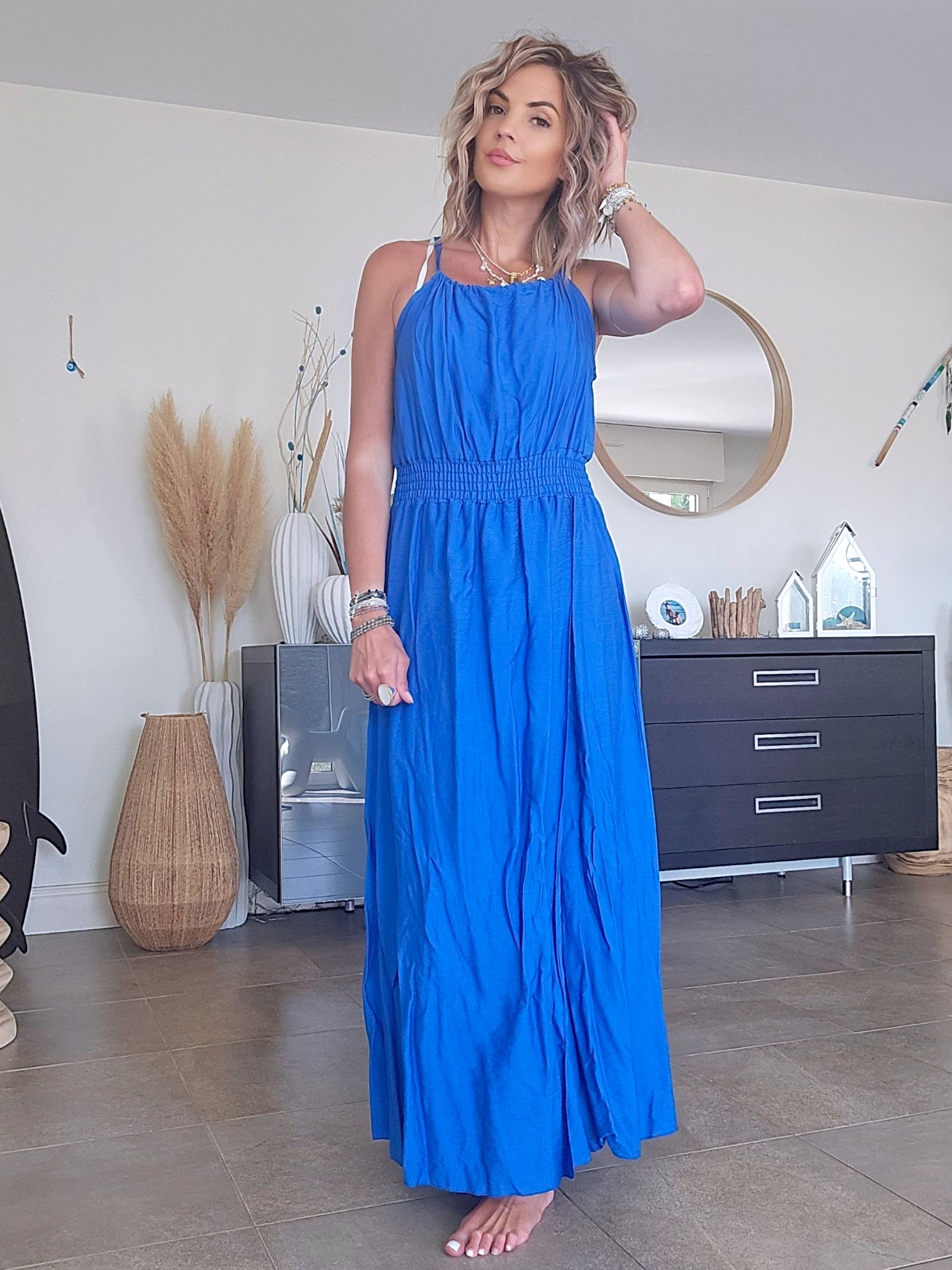 Robe portefeuille bleu roi