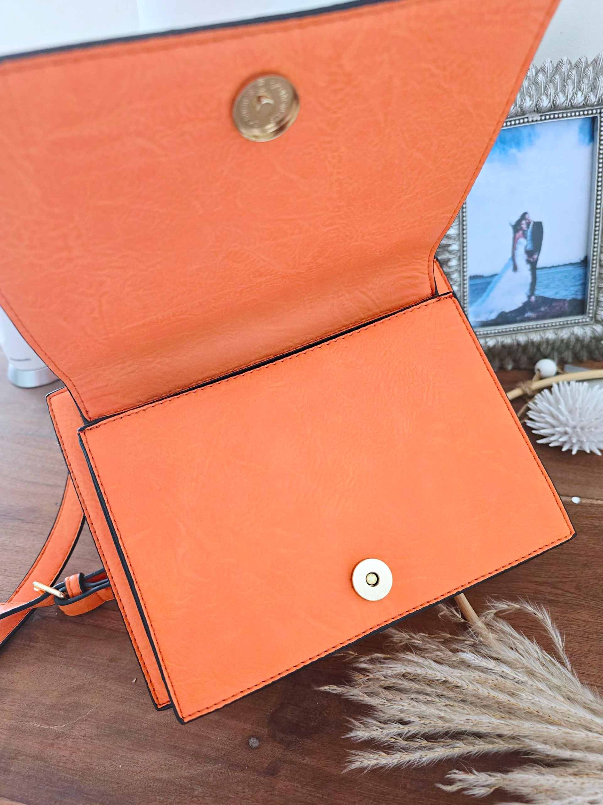 Sac bandoulière orange fluo