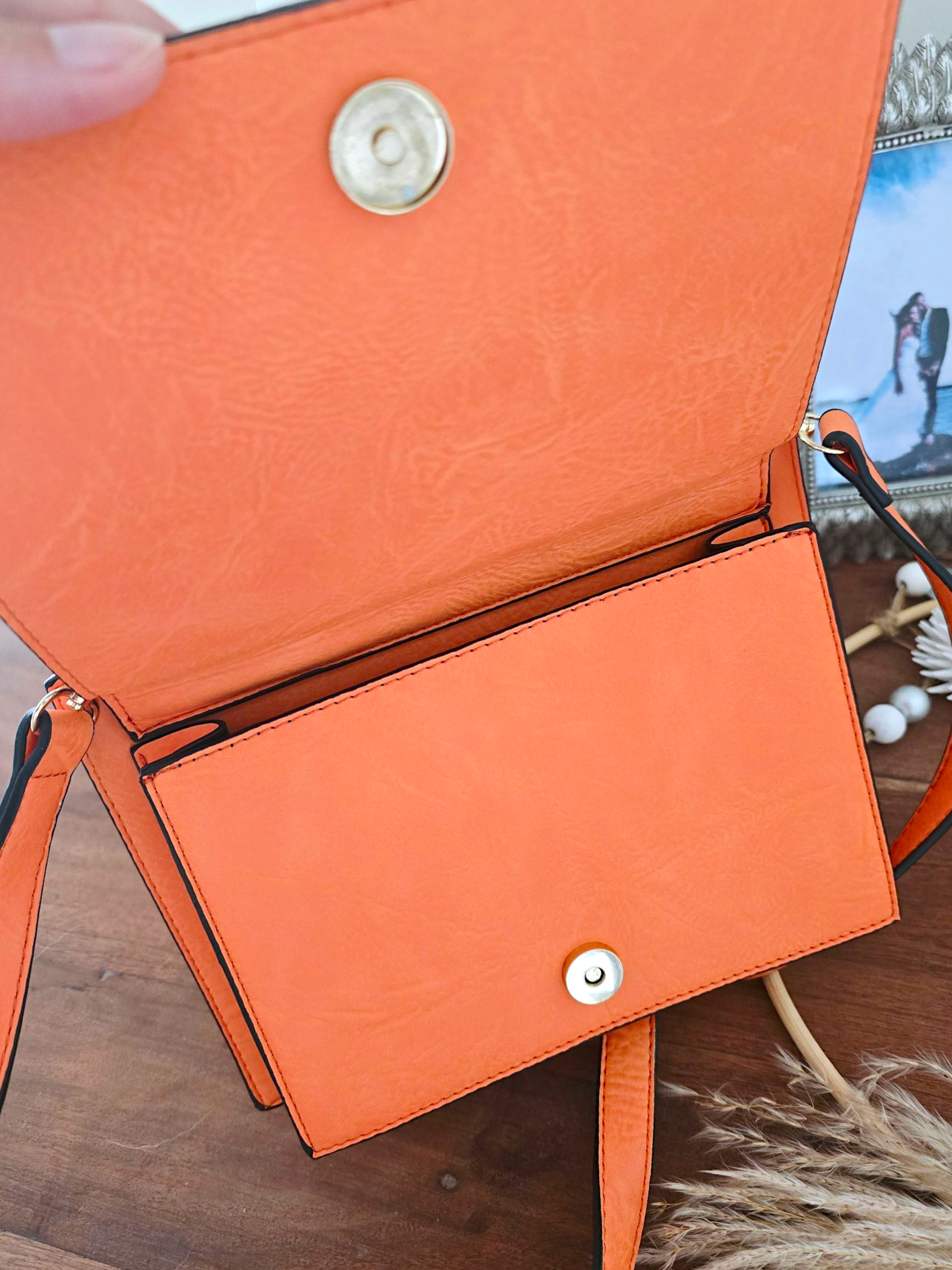 Sac bandoulière orange fluo