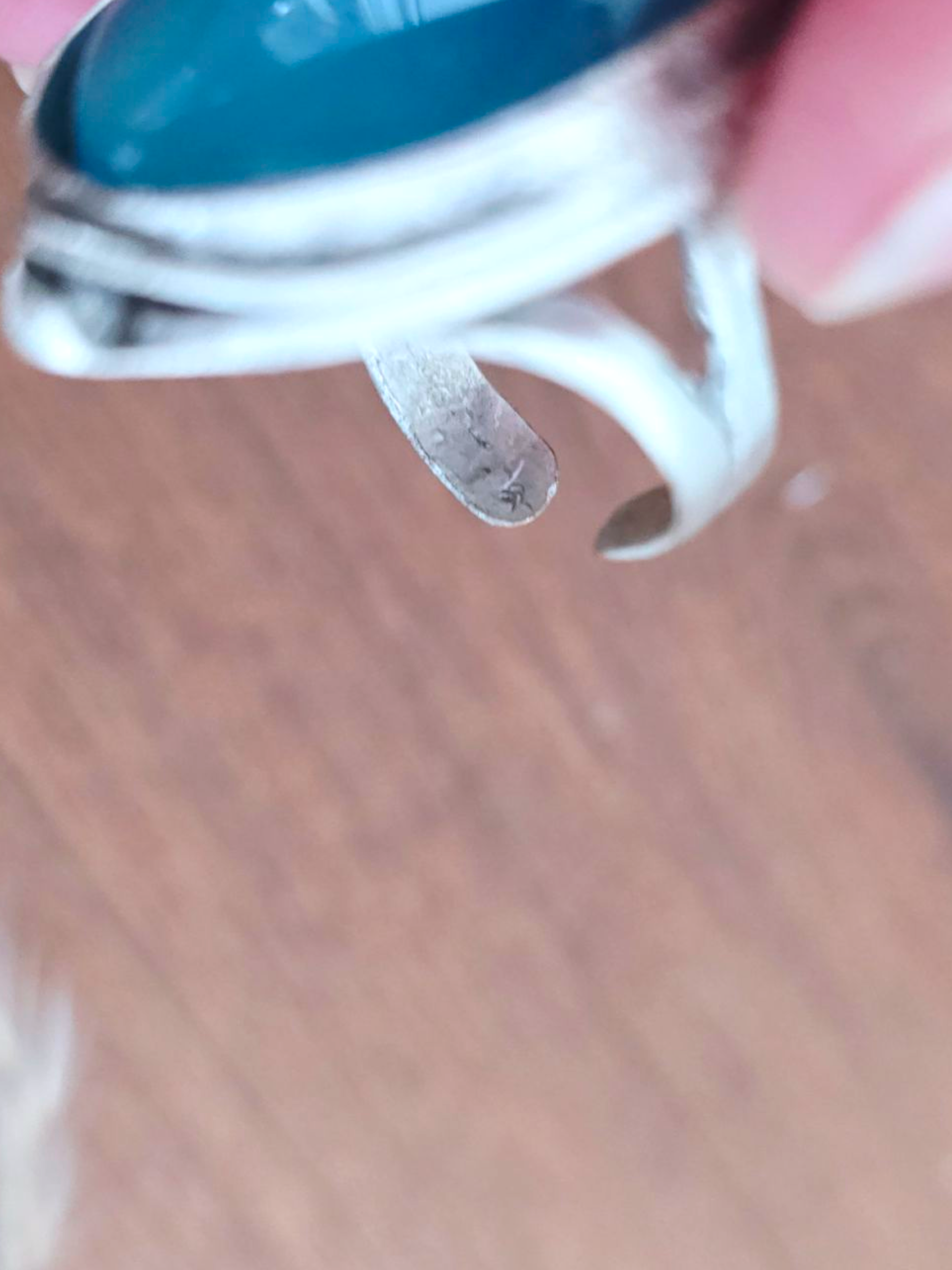 Bague pierre bleue