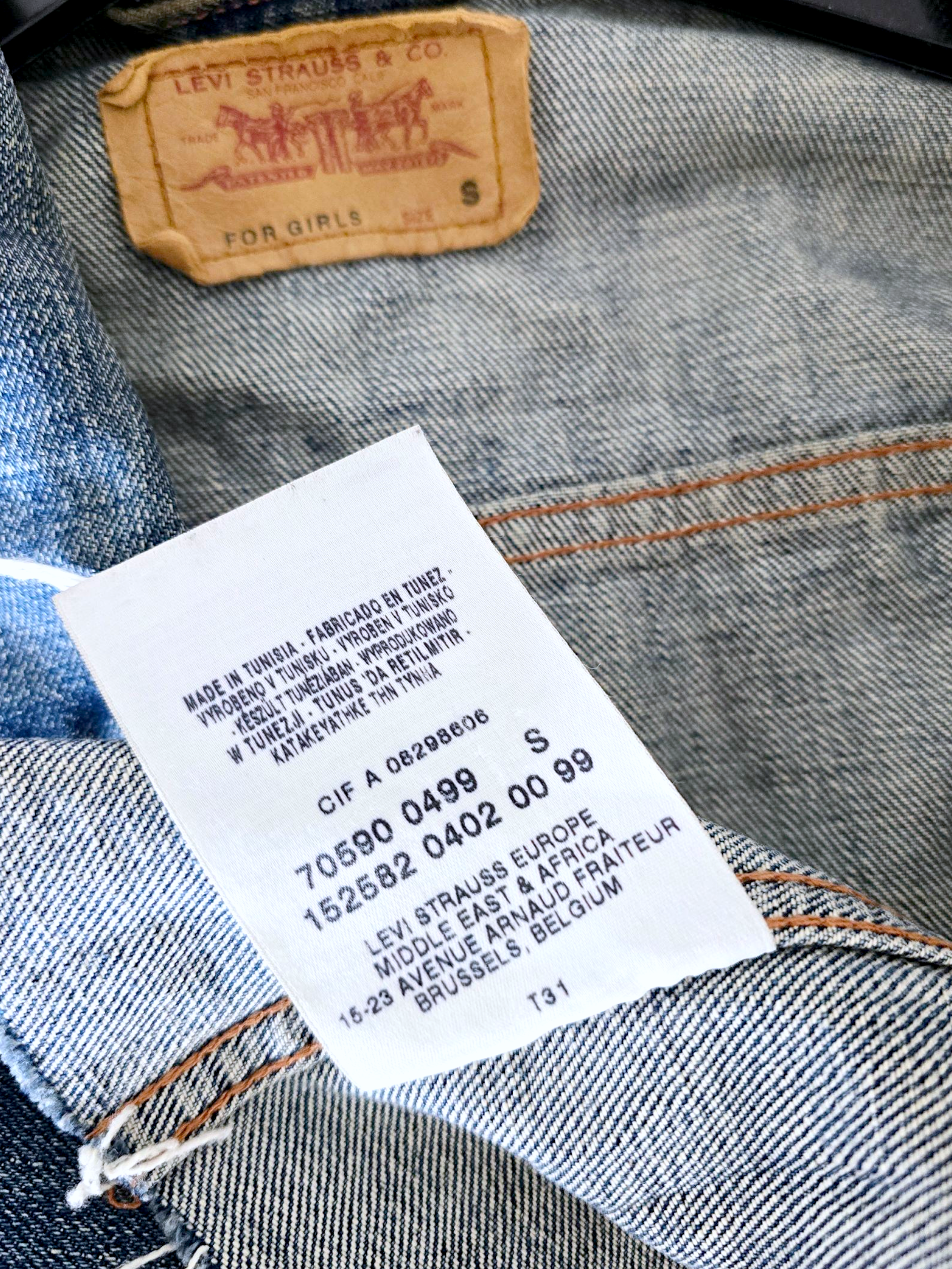 Veste denim écussons