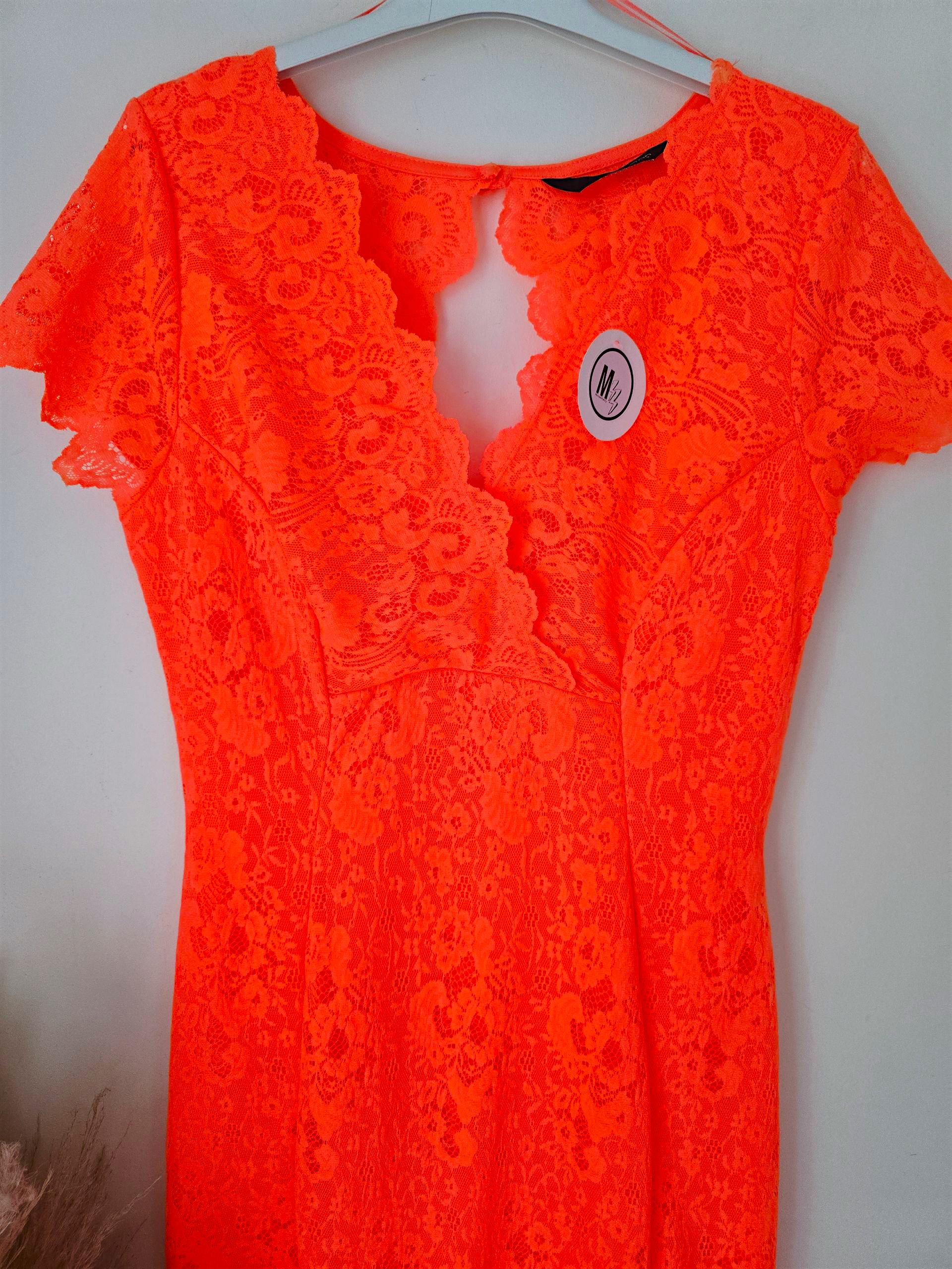 Robe chic orange fluo