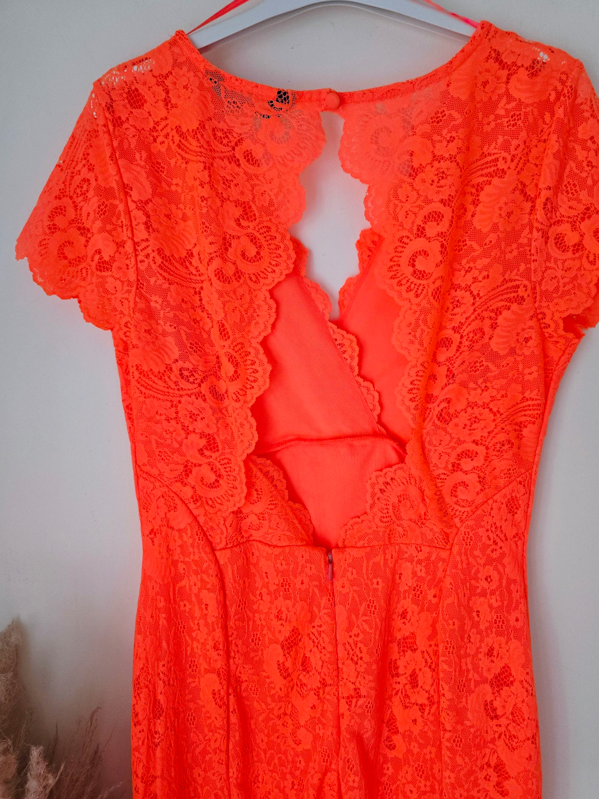 Robe chic orange fluo