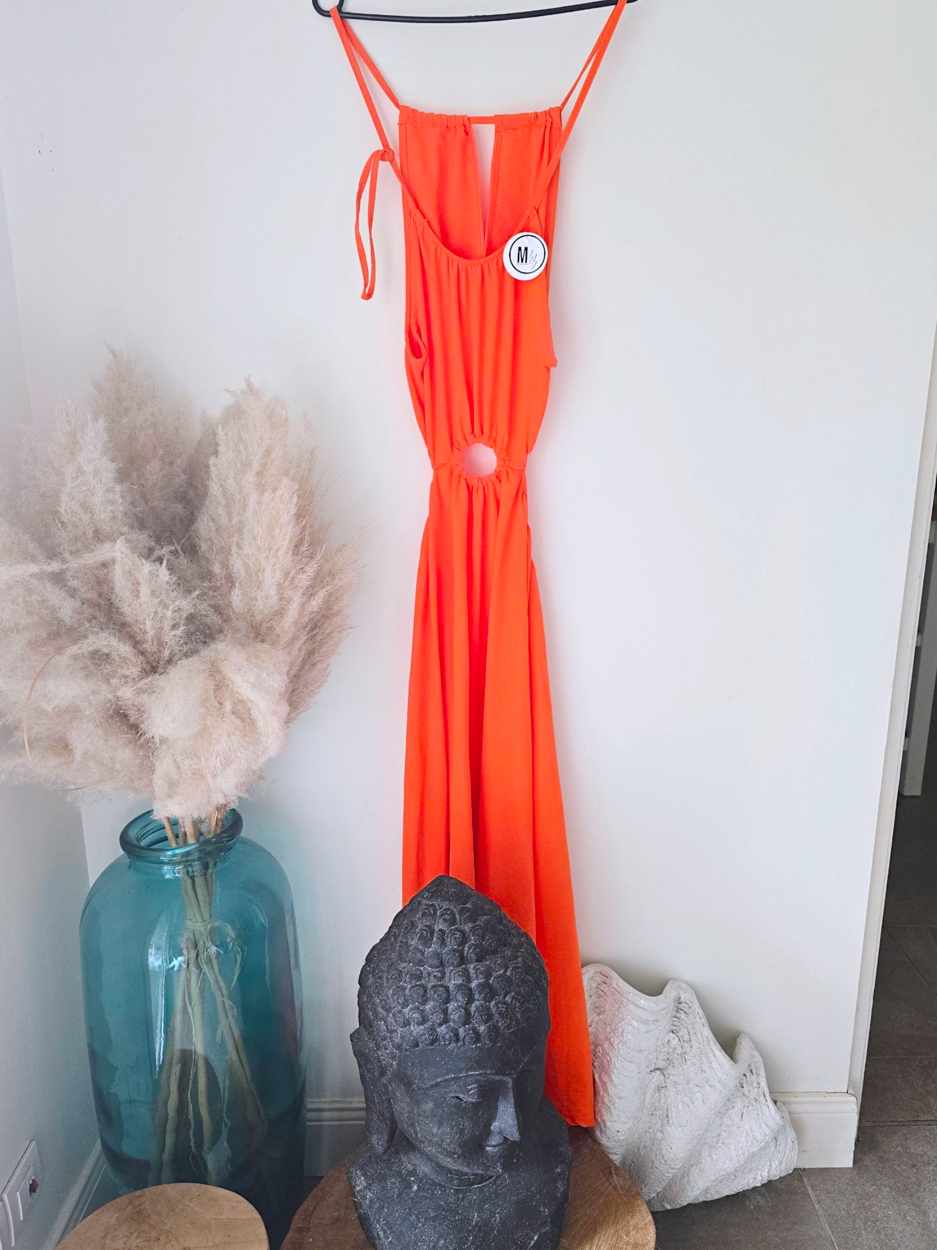 🔥Robe orange fluo