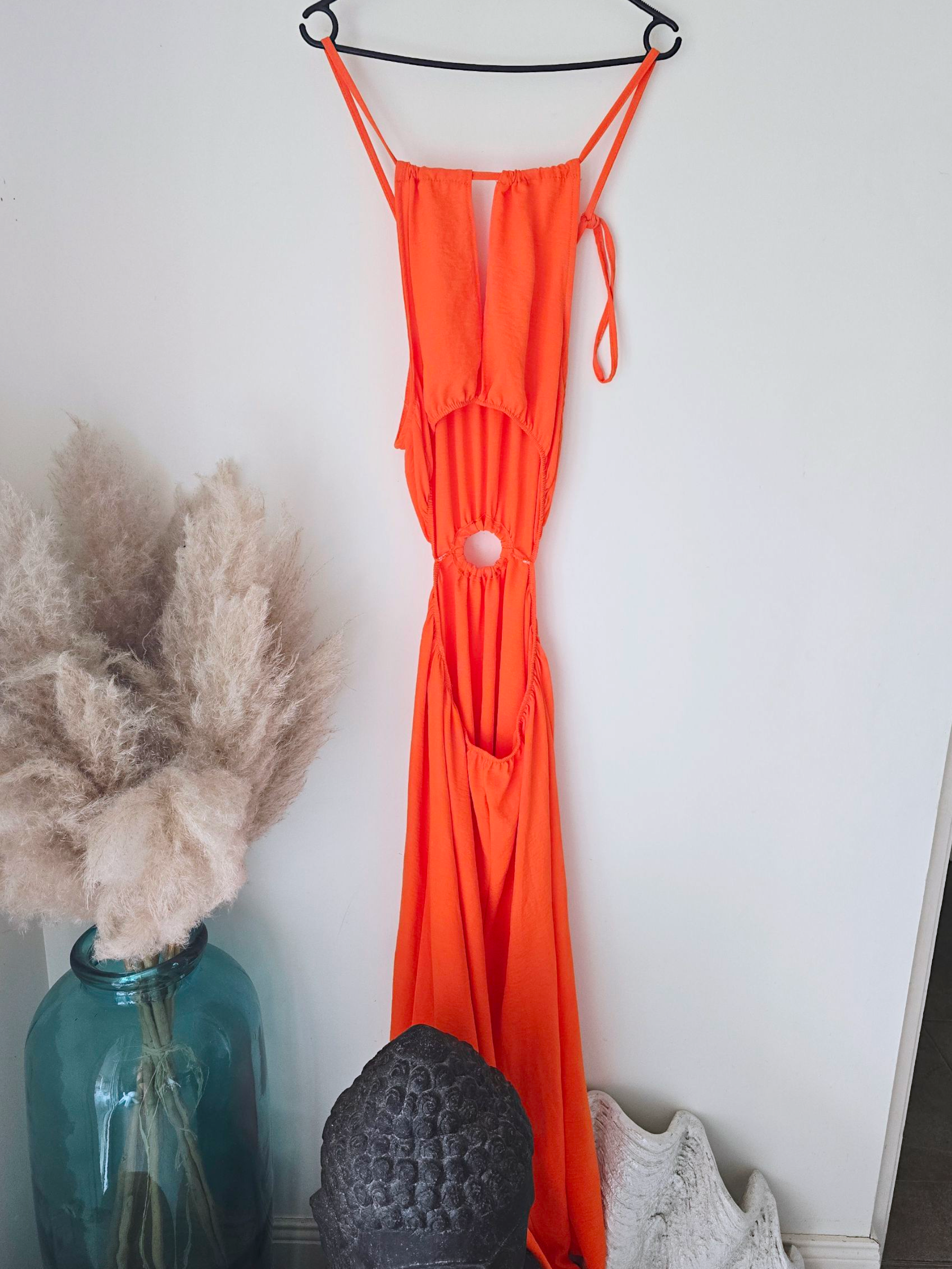 🔥Robe orange fluo