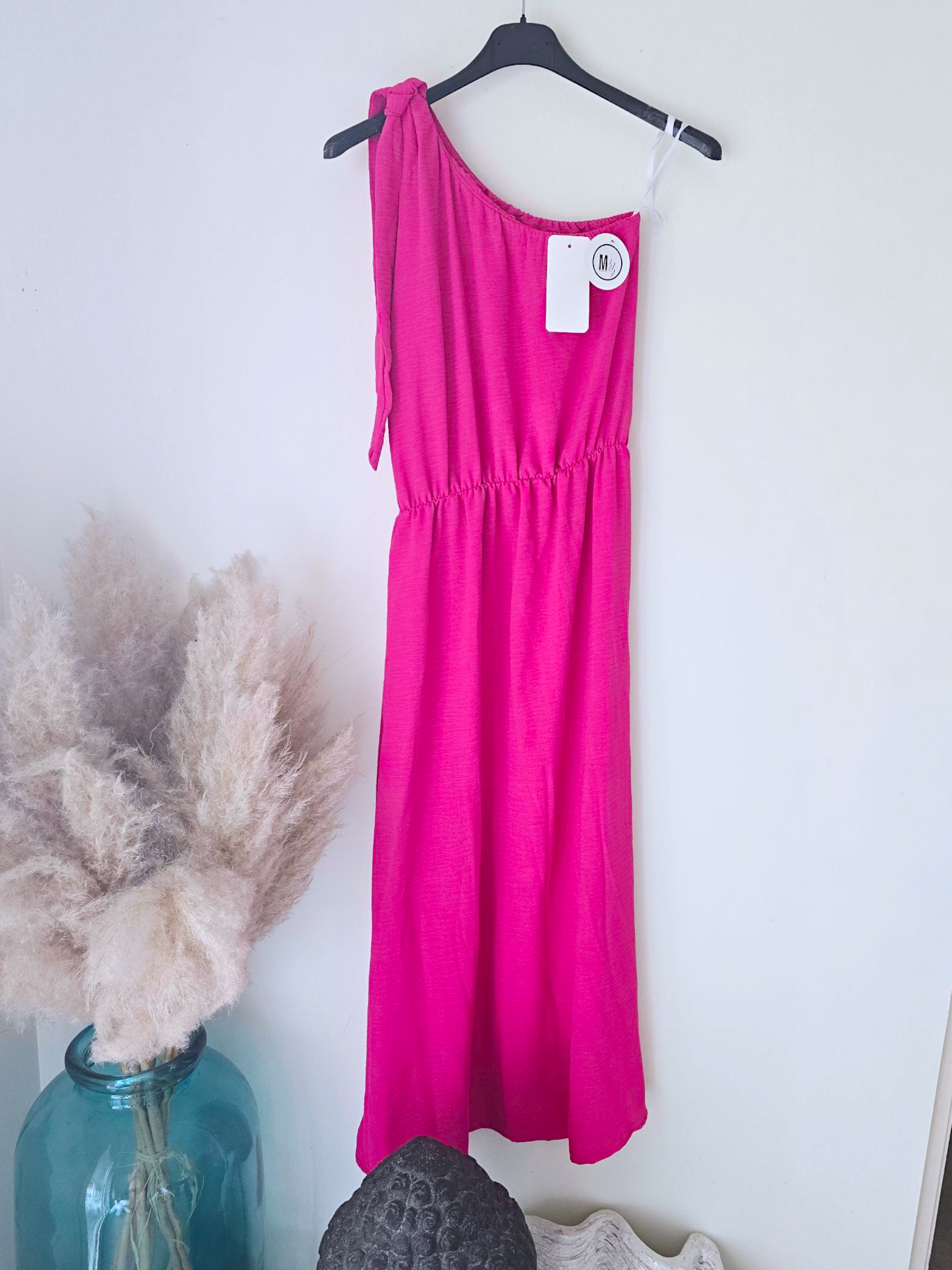 Robe fuchsia &amp; son ruban