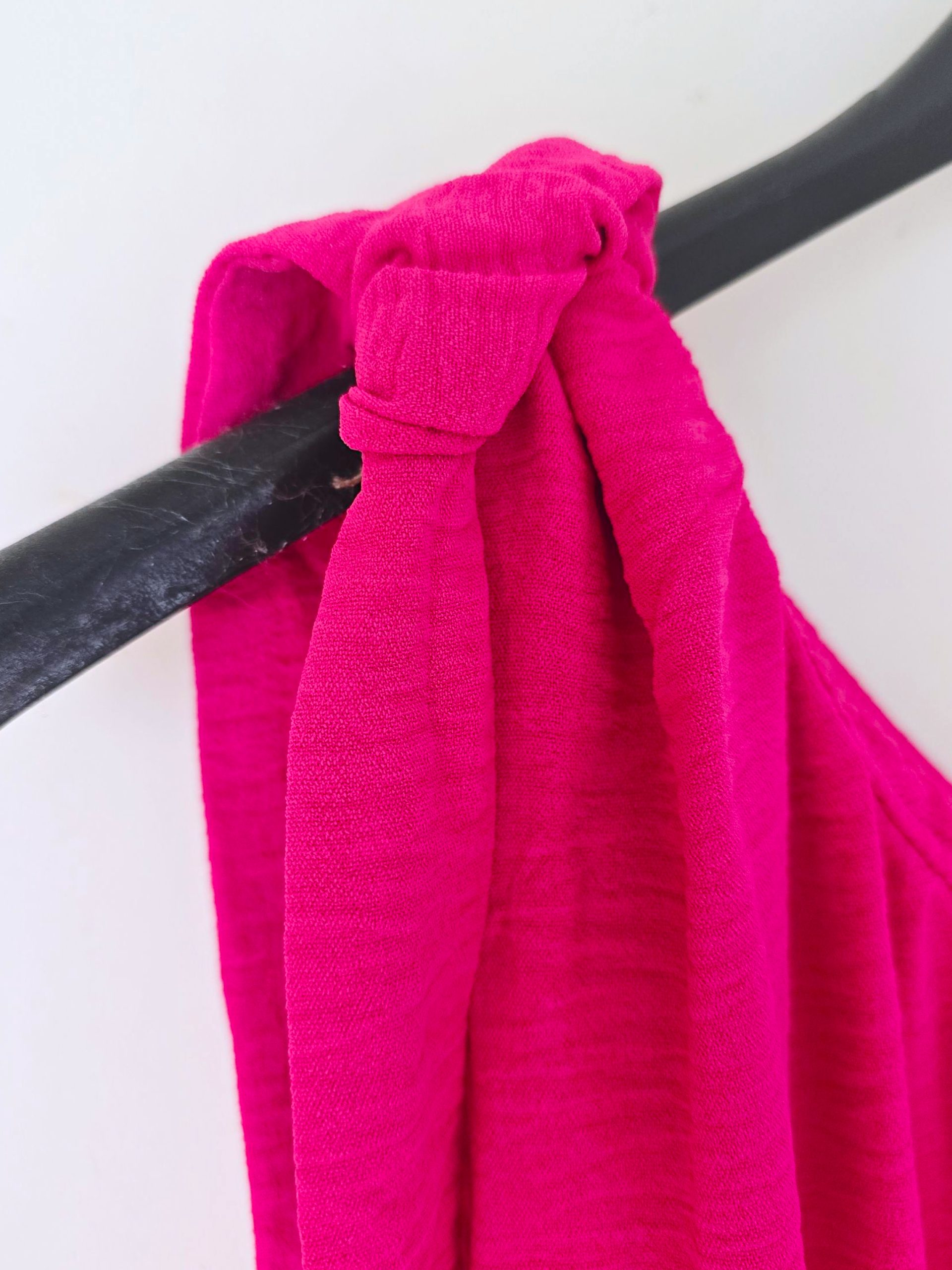 Robe fuchsia &amp; son ruban