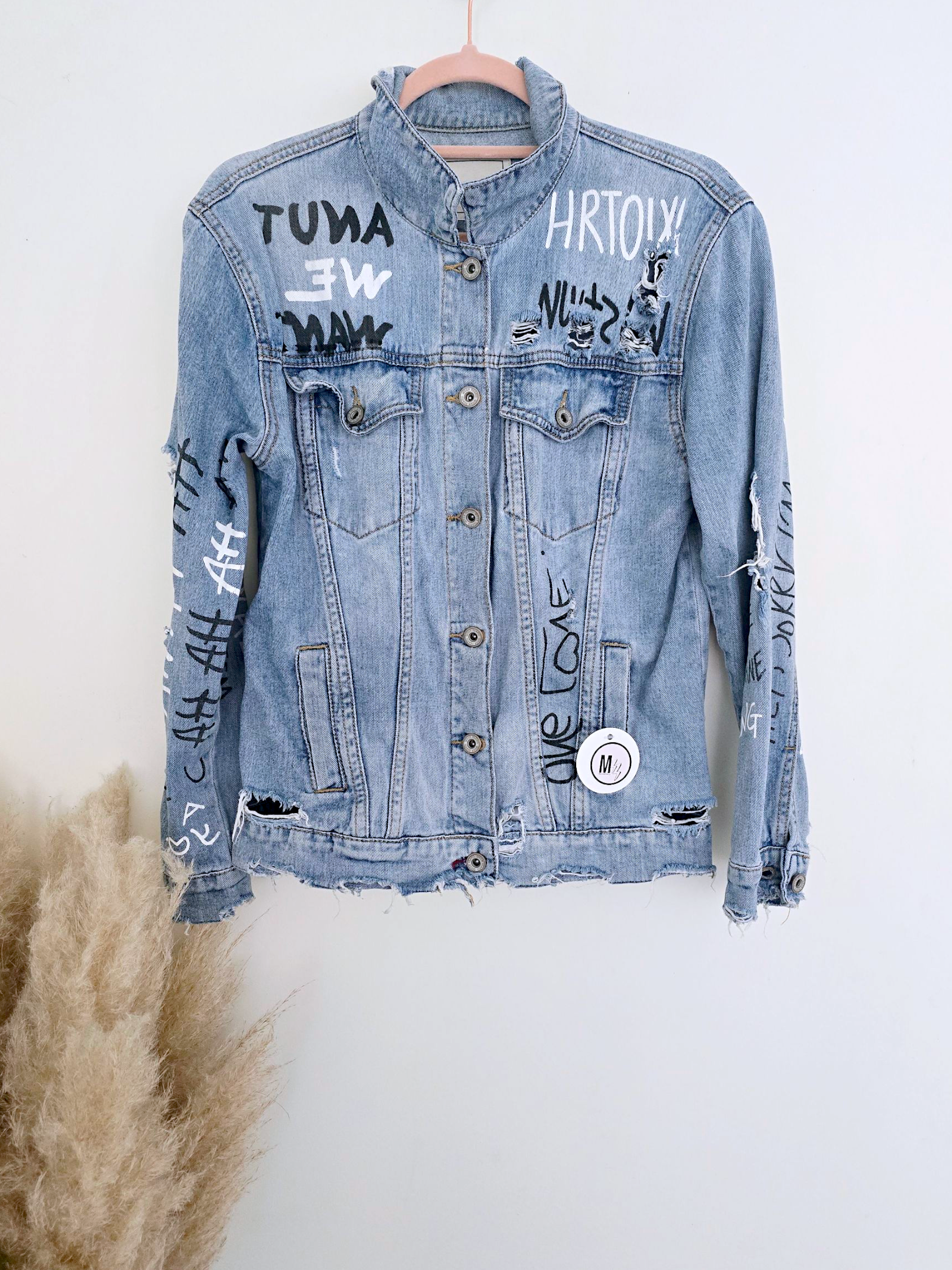 Veste tags en denim