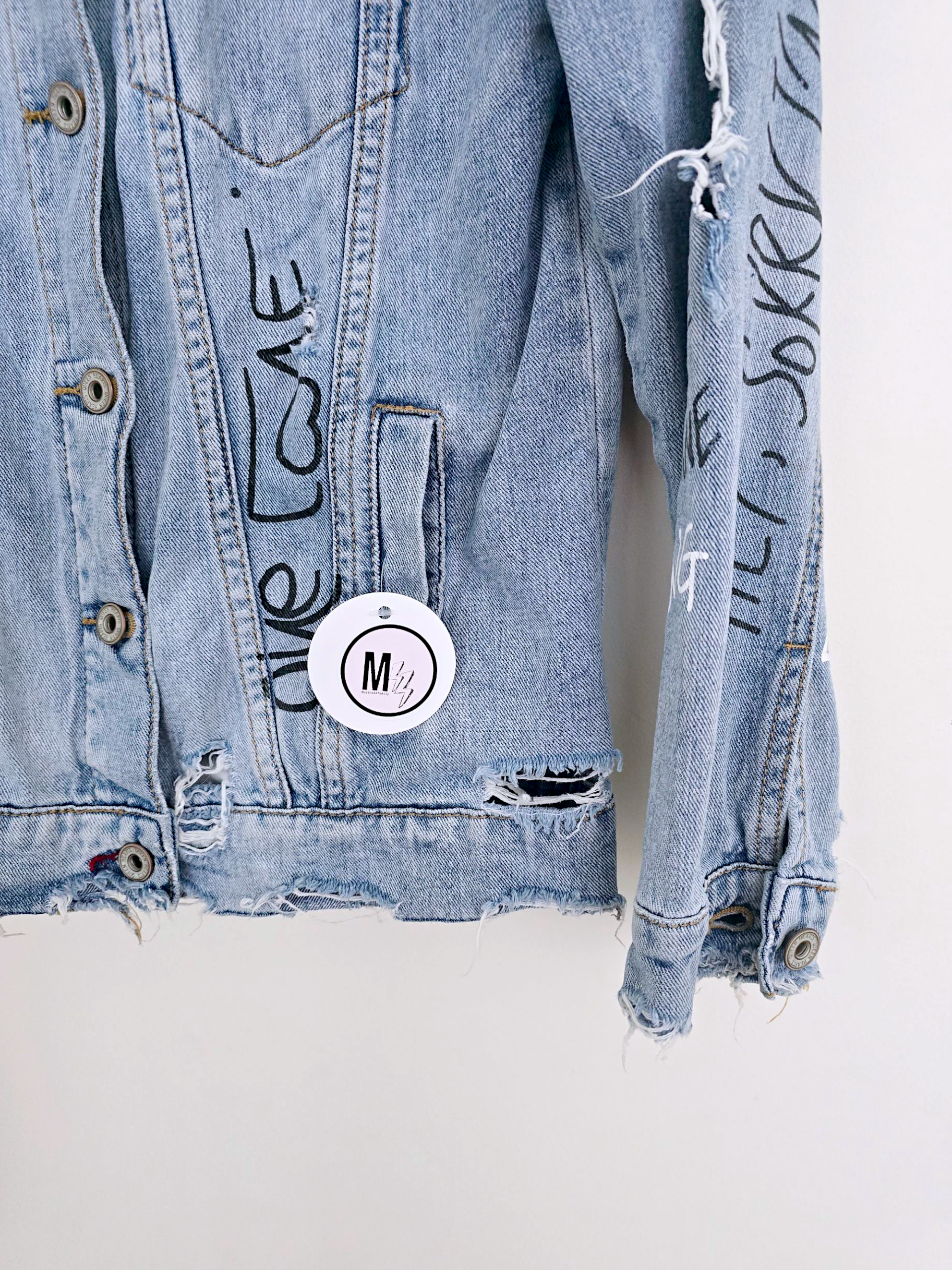 Veste tags en denim