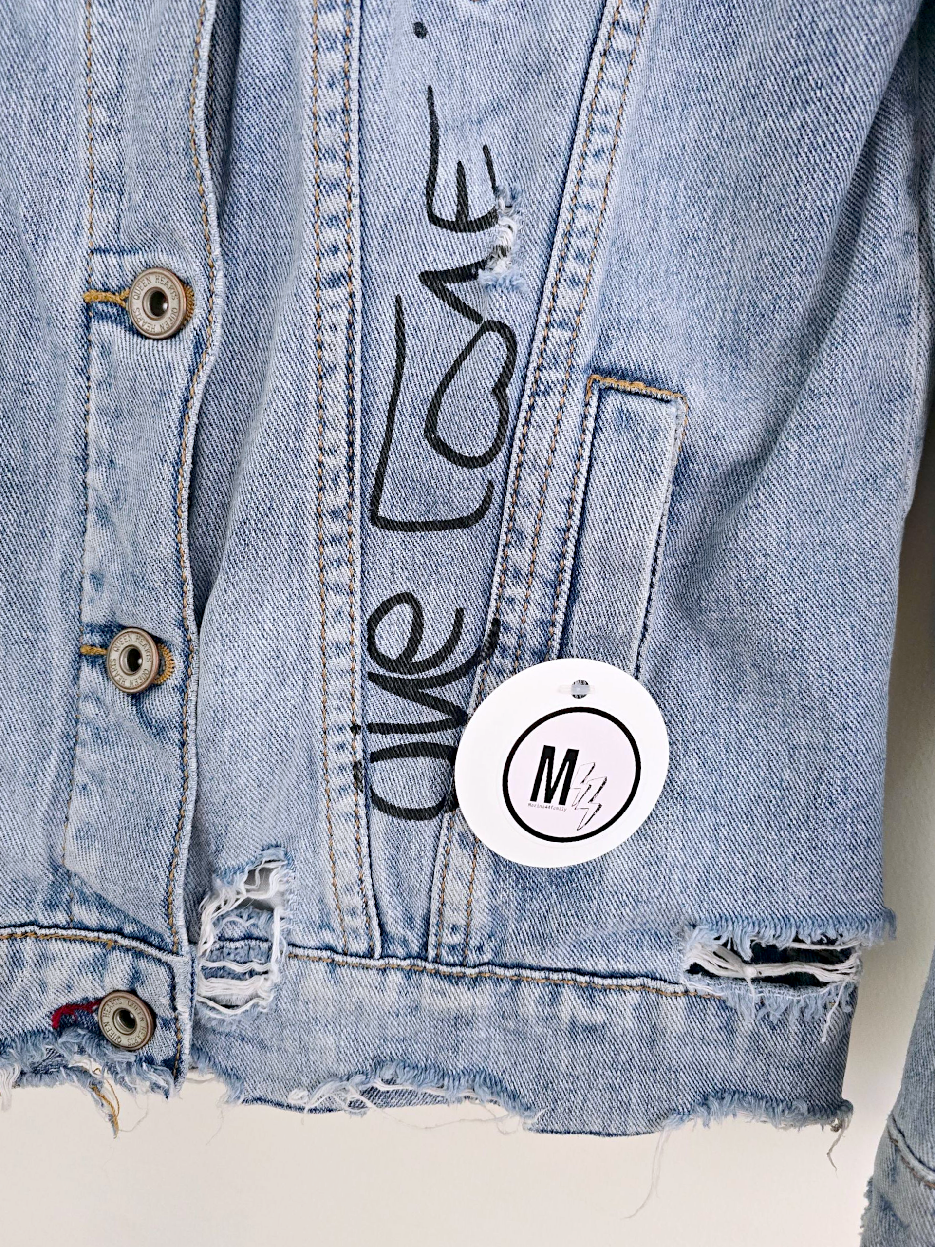 Veste tags en denim