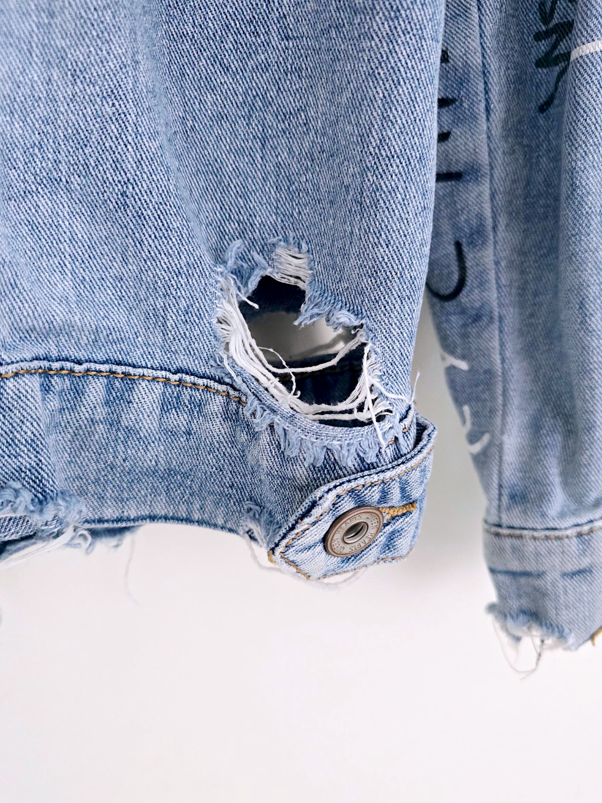 Veste tags en denim