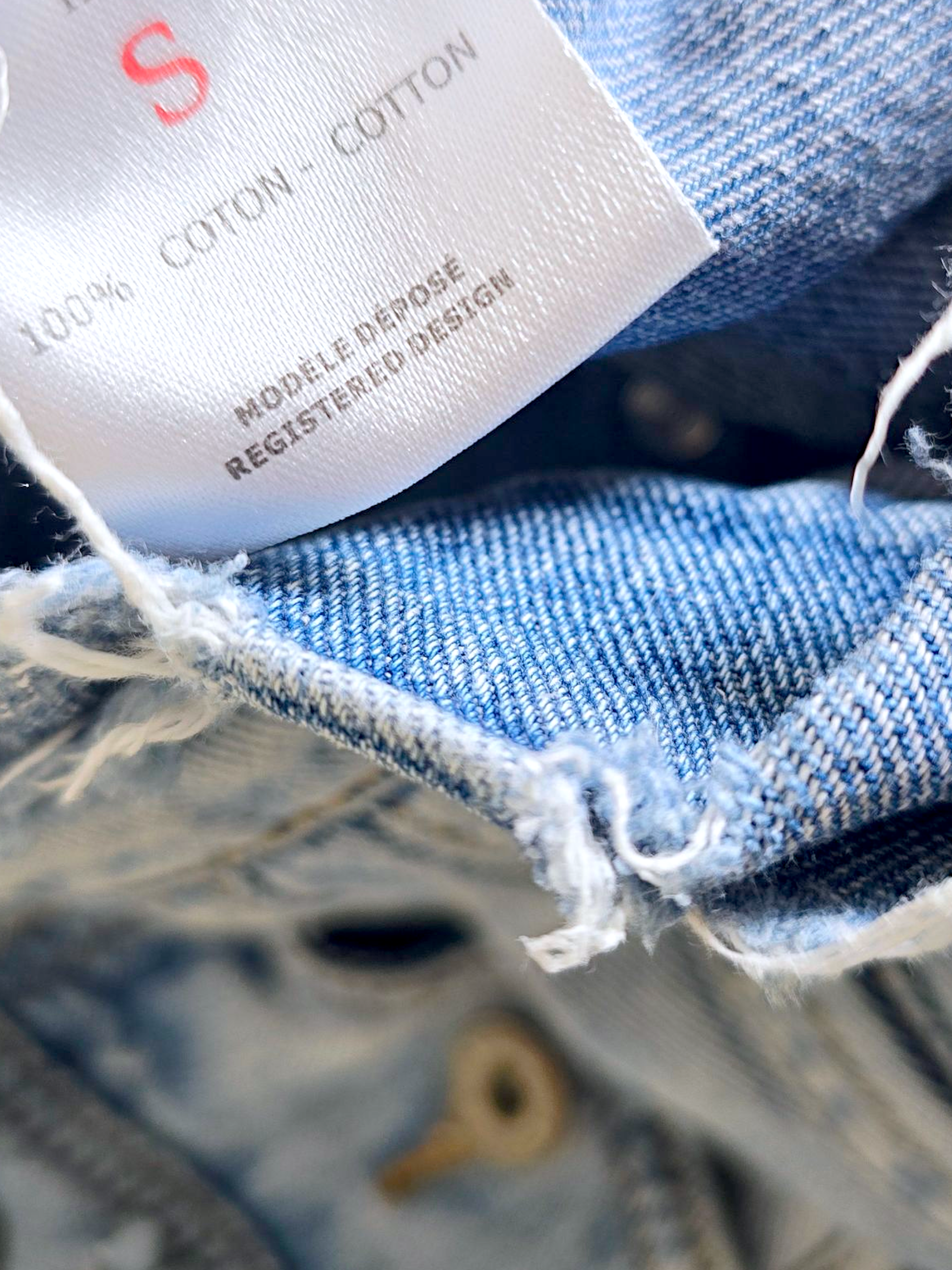 Veste tags en denim