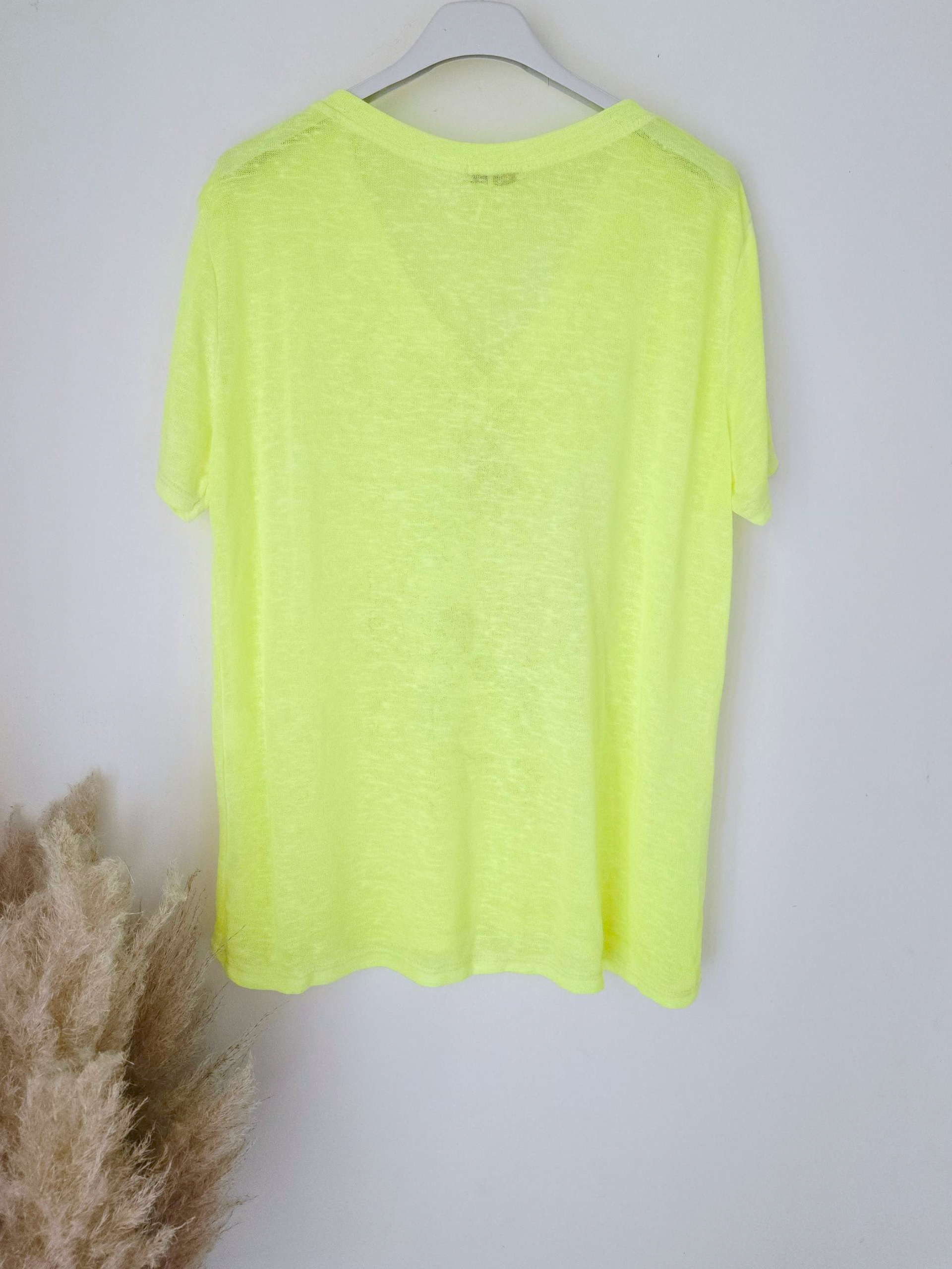Tee-shirt skull jaune fluo