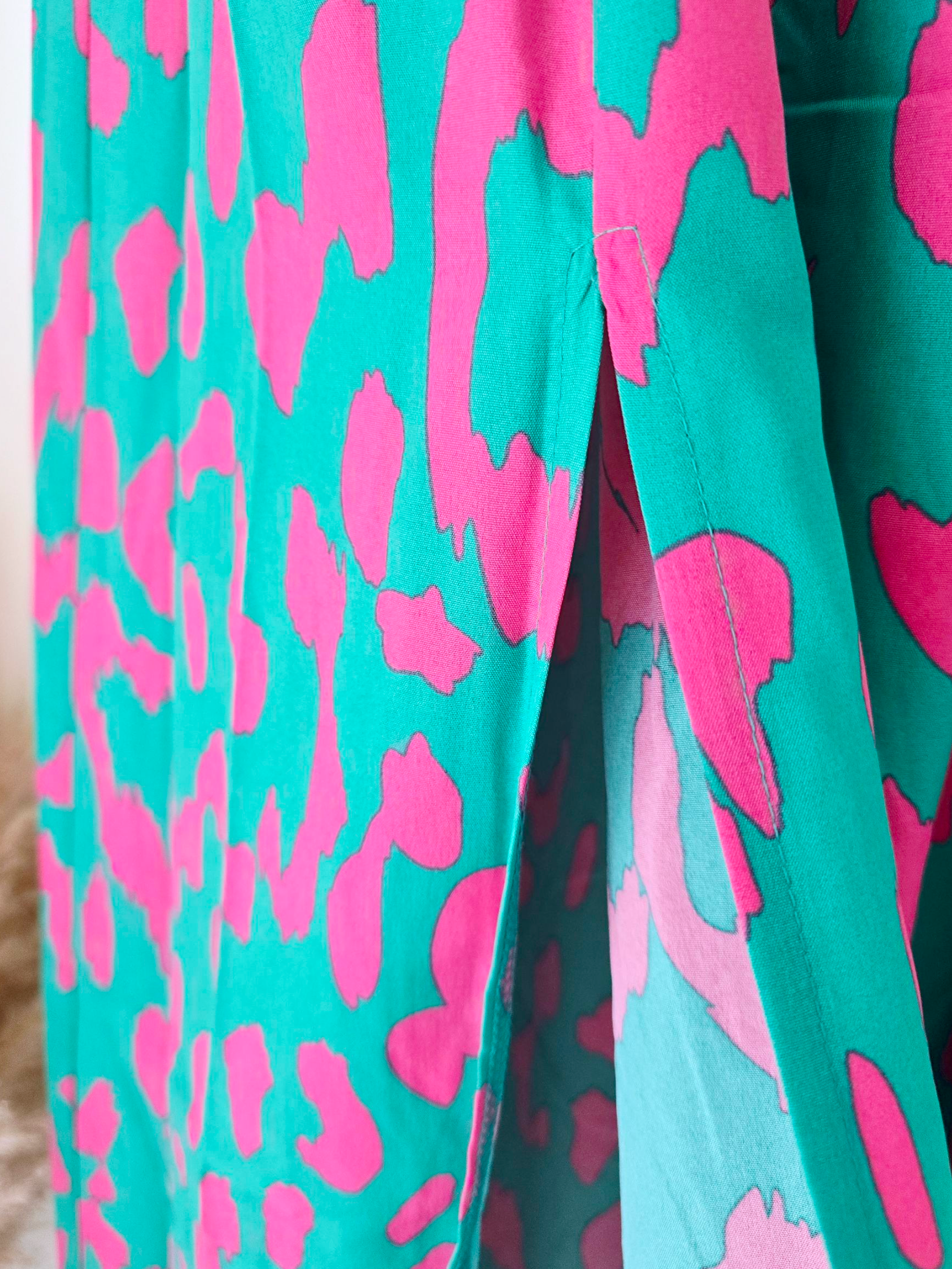 Jupe fendue léo fuchsia