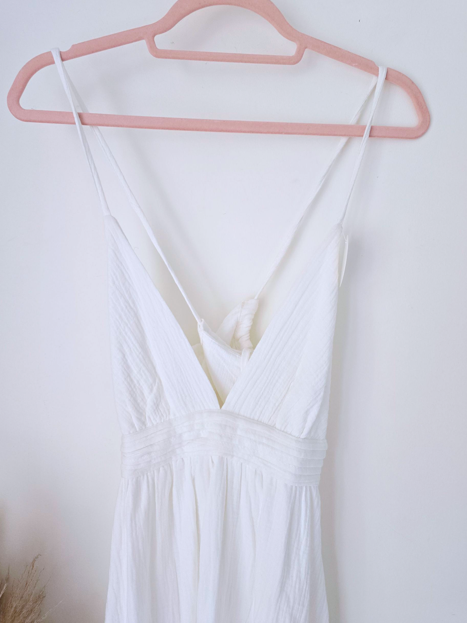 Robe White gaz de coton