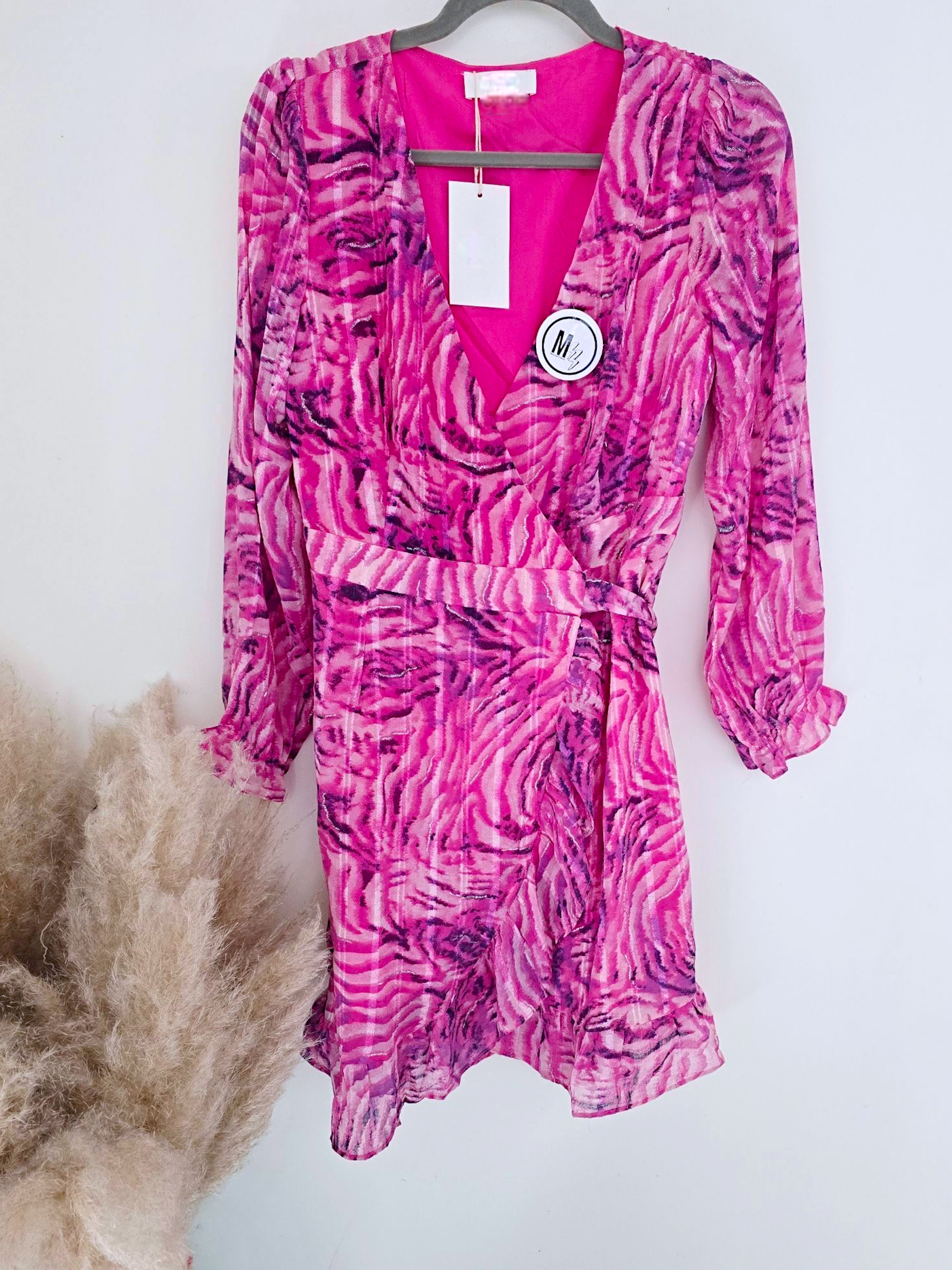 Robe portefeuille fuchsia