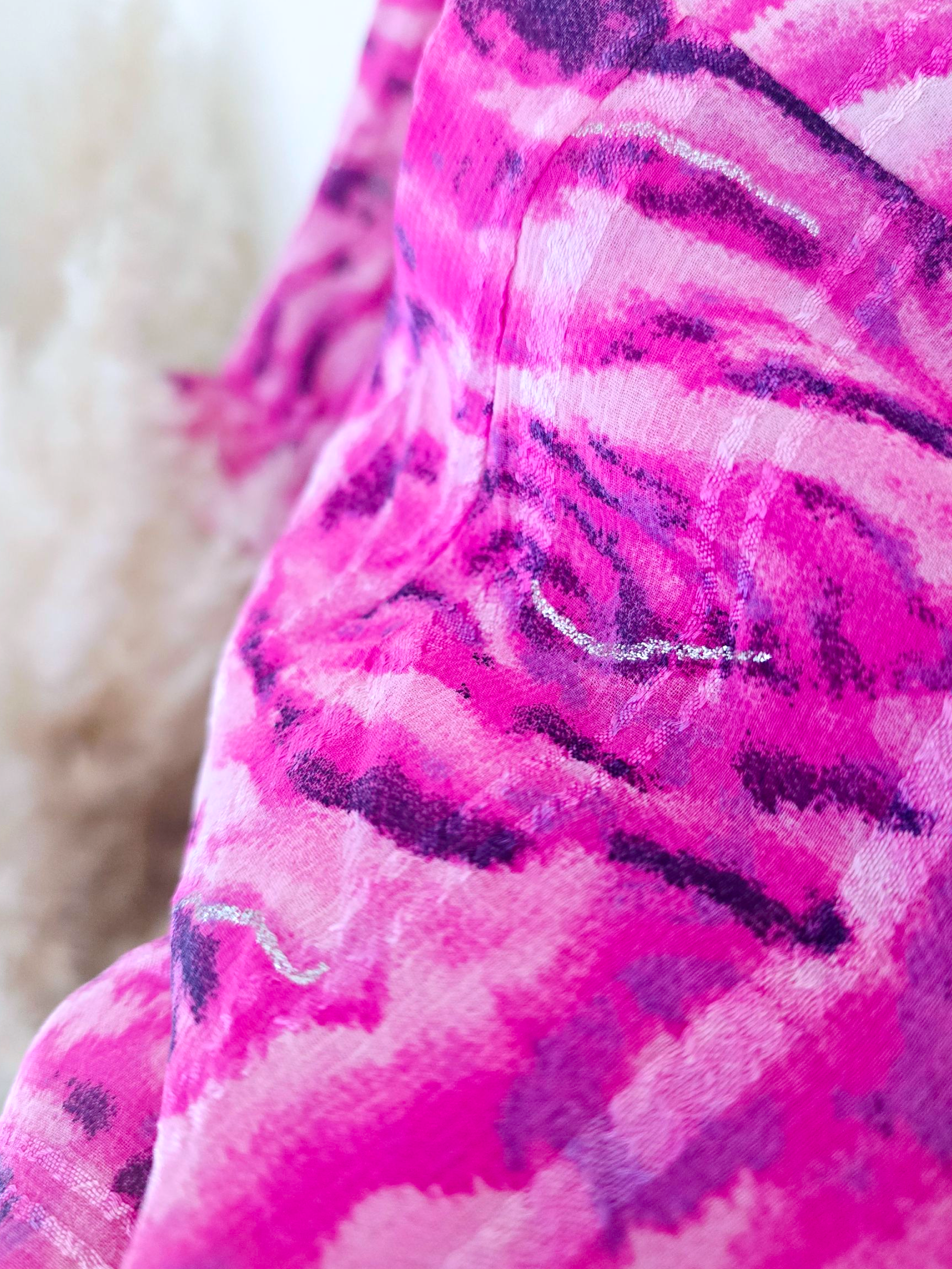 Robe portefeuille fuchsia