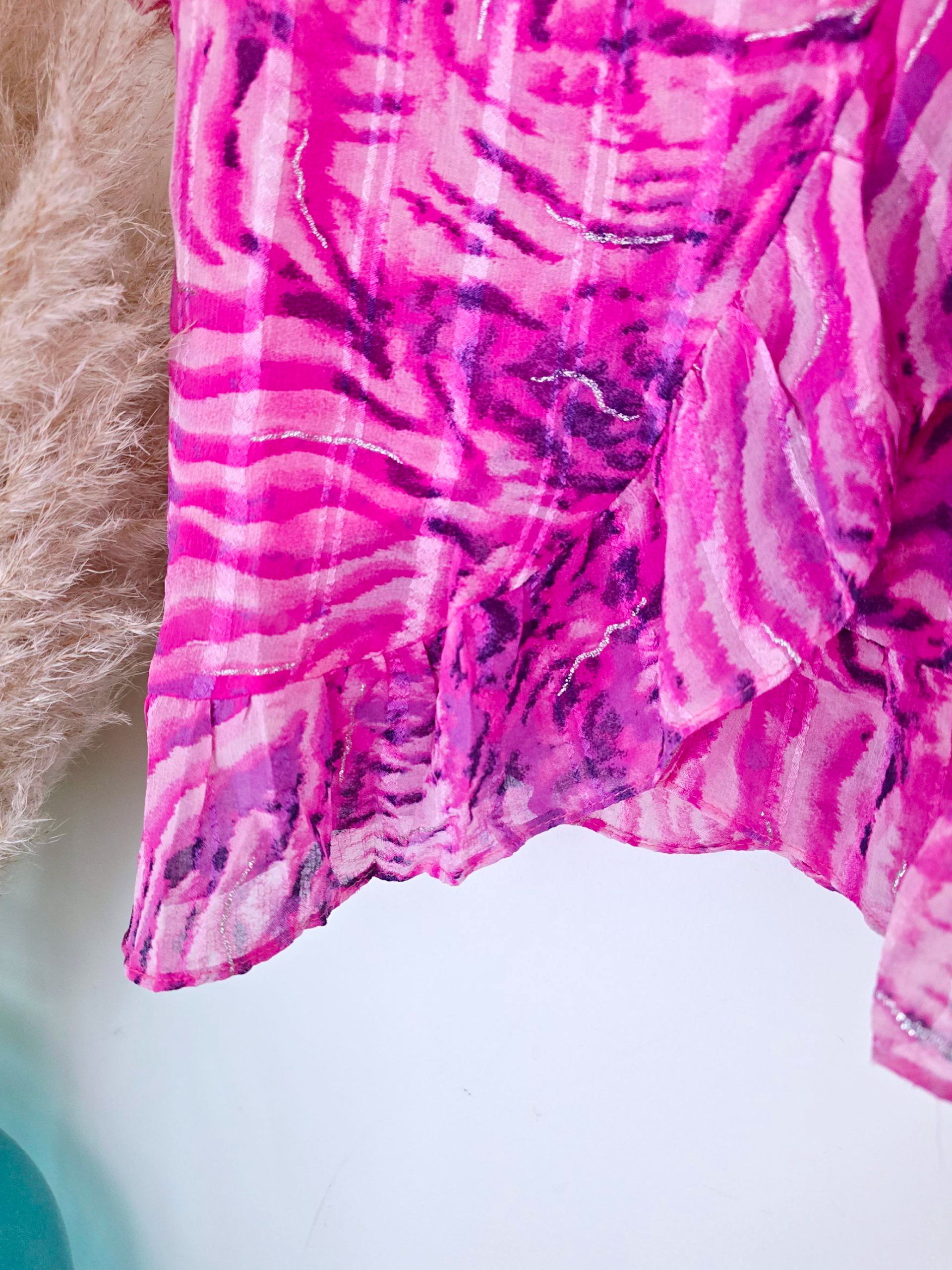 Robe portefeuille fuchsia