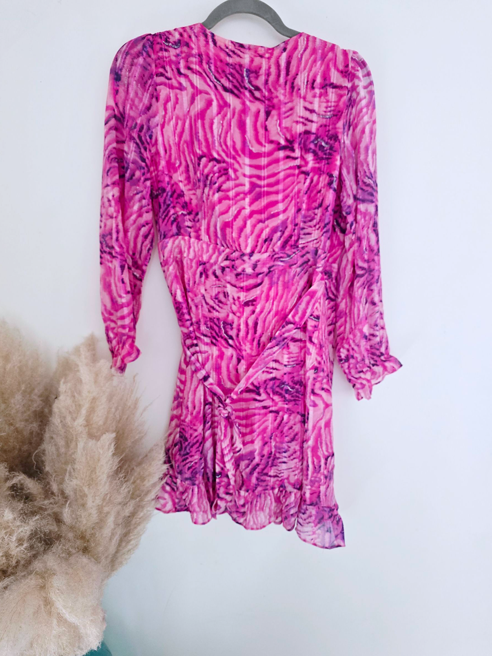 Robe portefeuille fuchsia