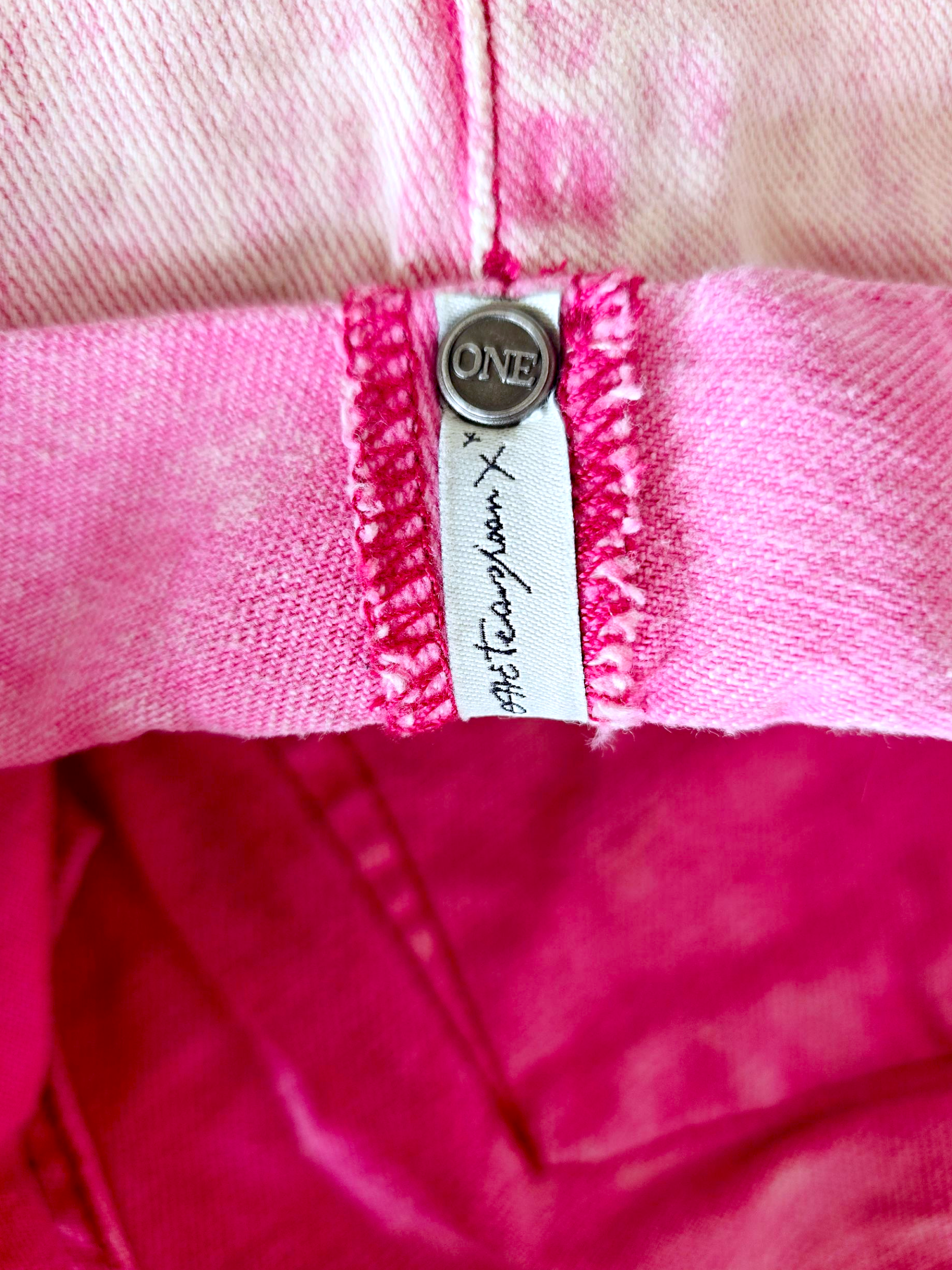 Short en denim rose