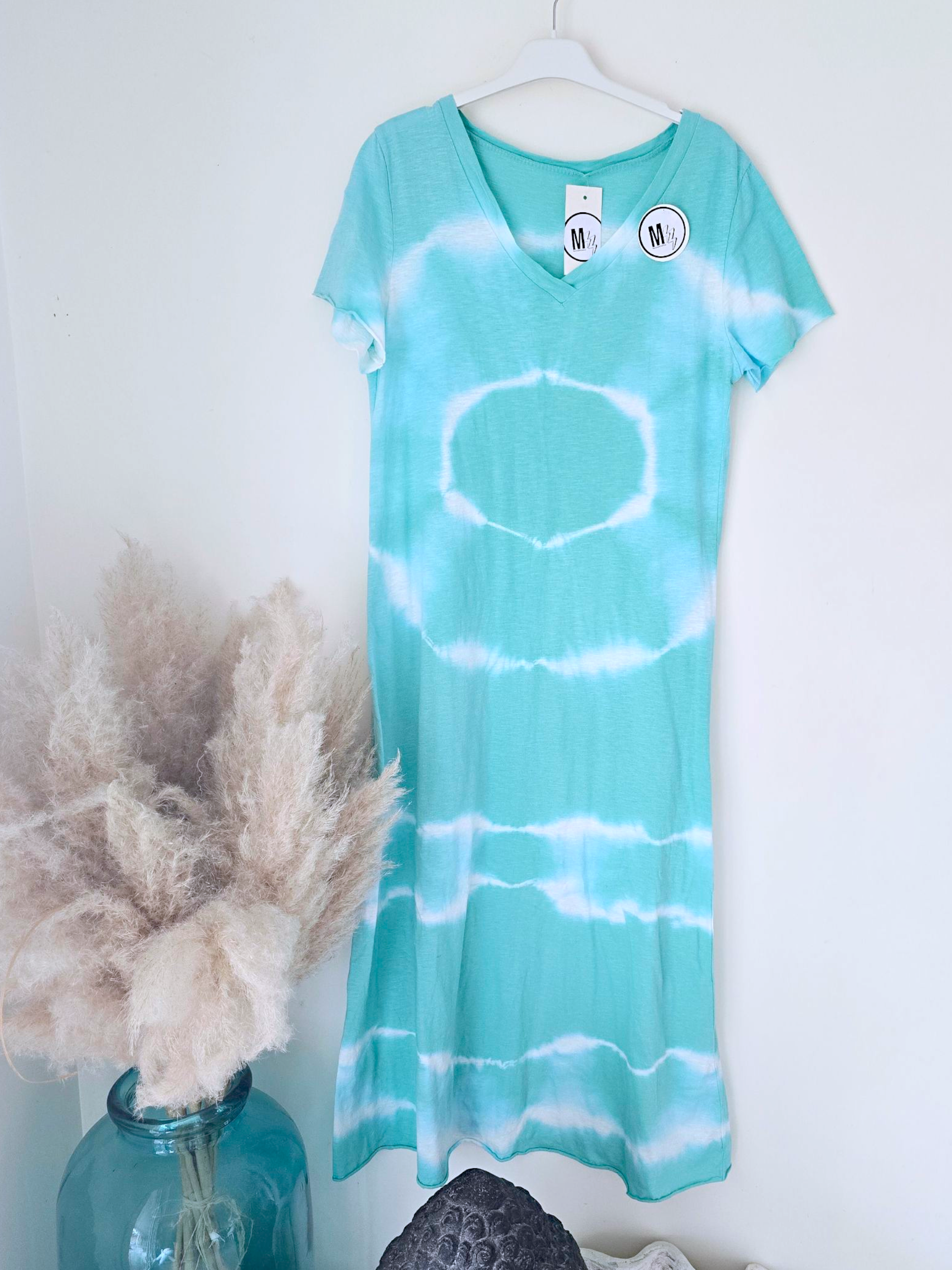 Robe tie bleu