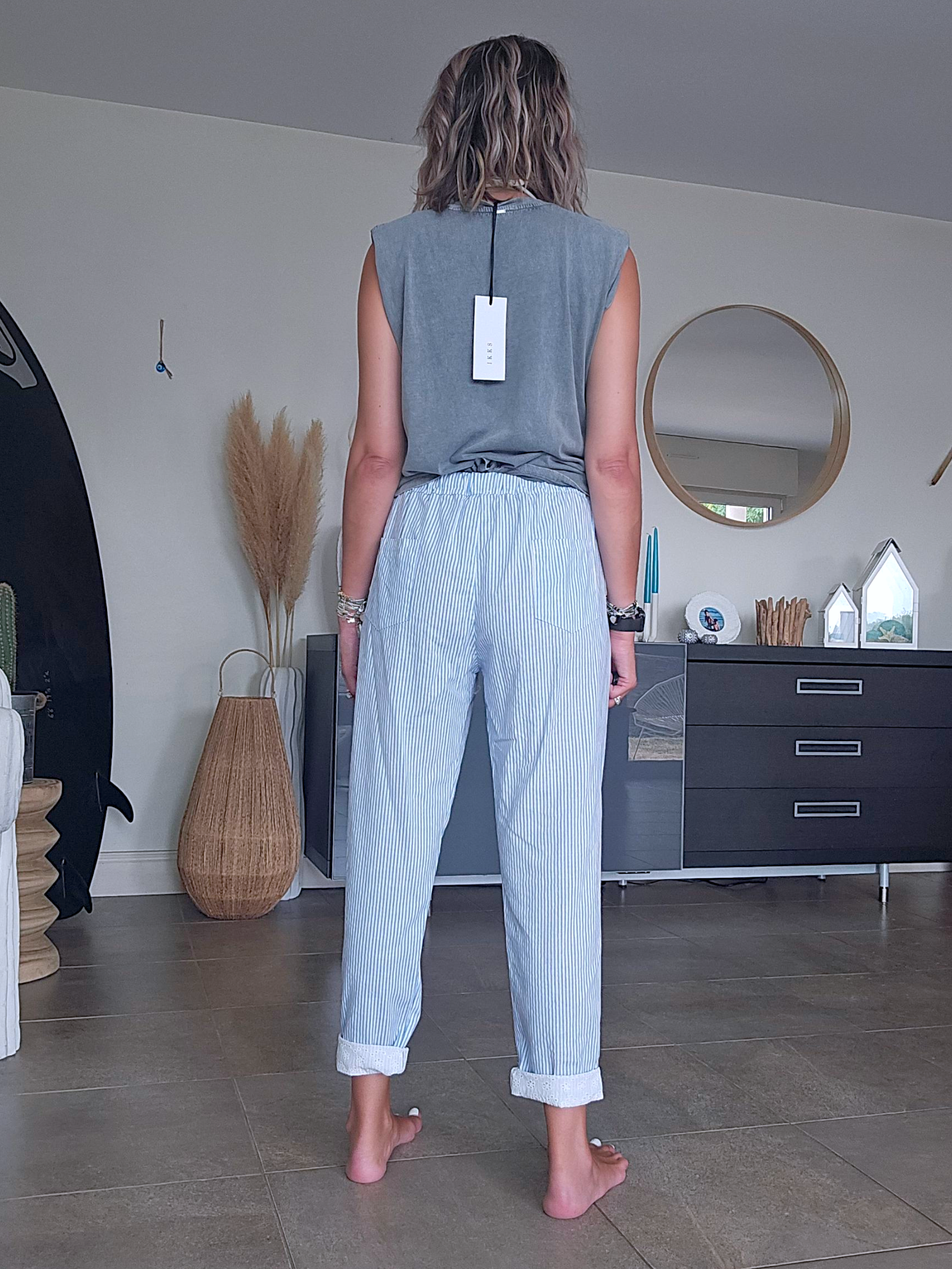 Pantalon rayé