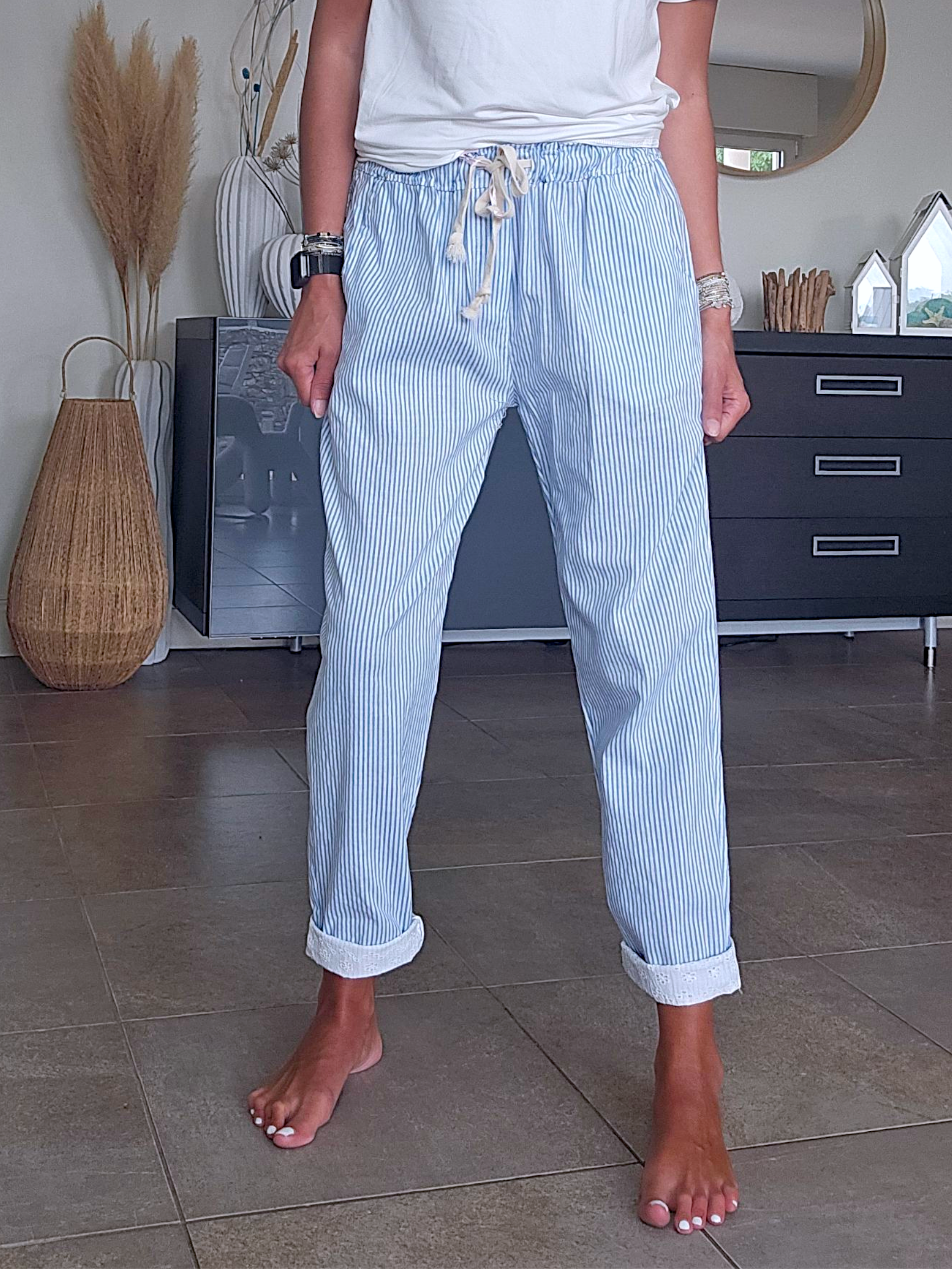 Pantalon rayé