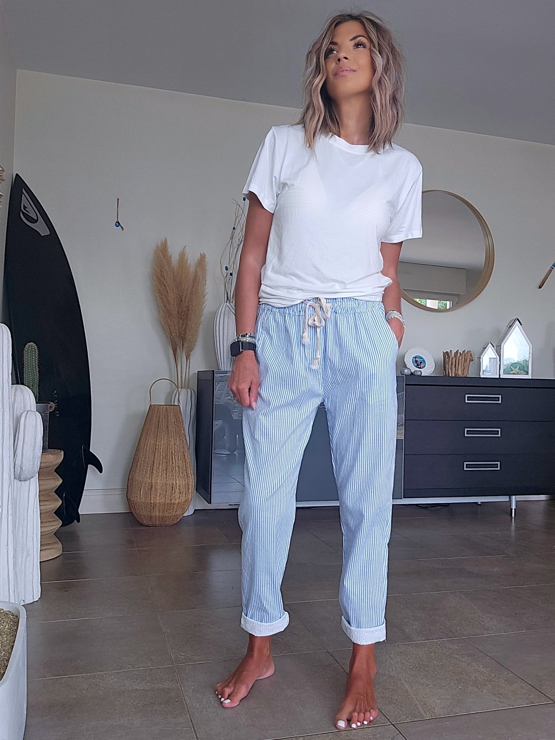 Pantalon rayé