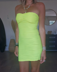 Robe bustier fluo