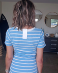 Robe bleue à  rayures