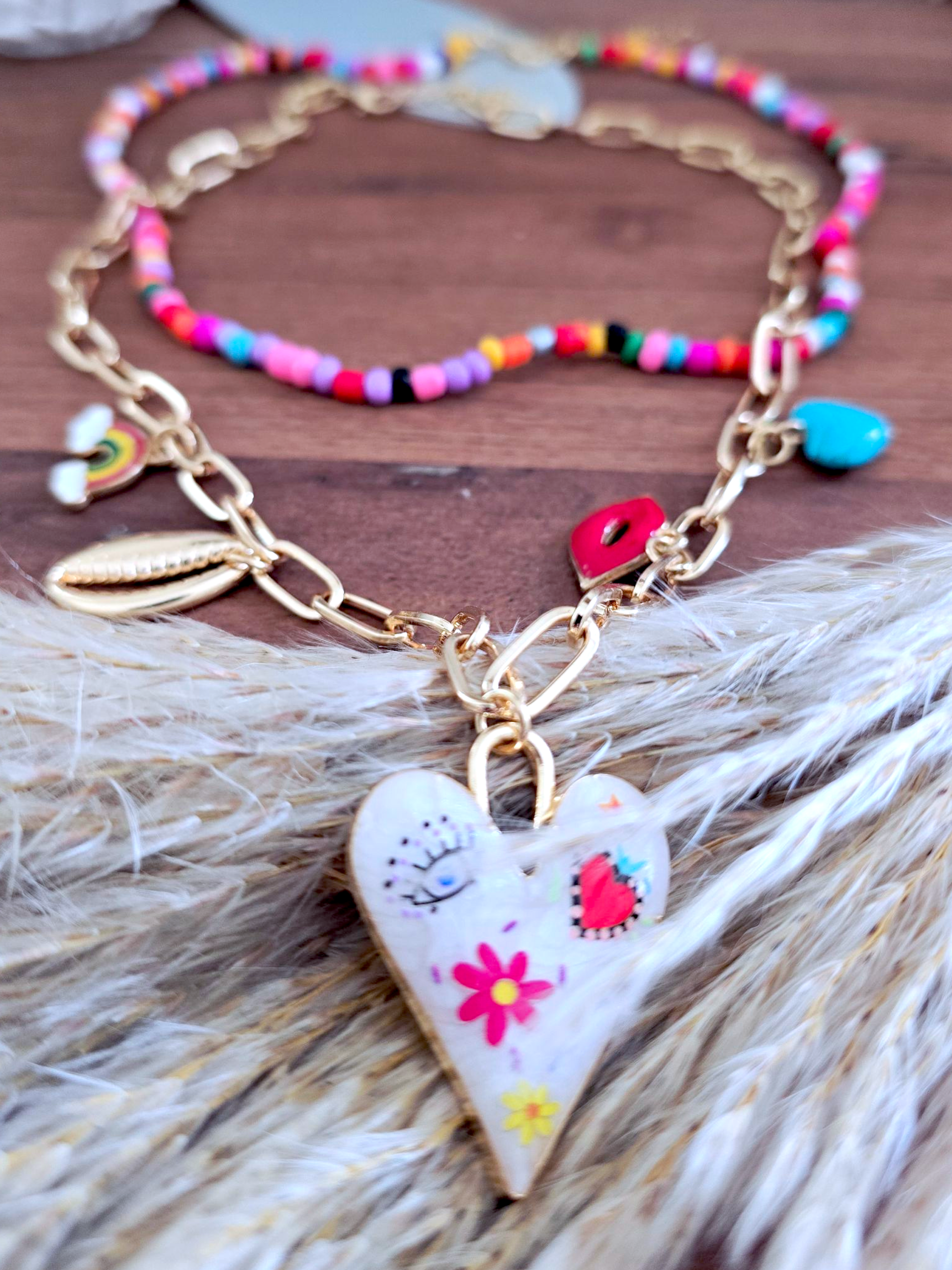 Double collier cœur