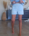 🔥Short bleu en lyocell