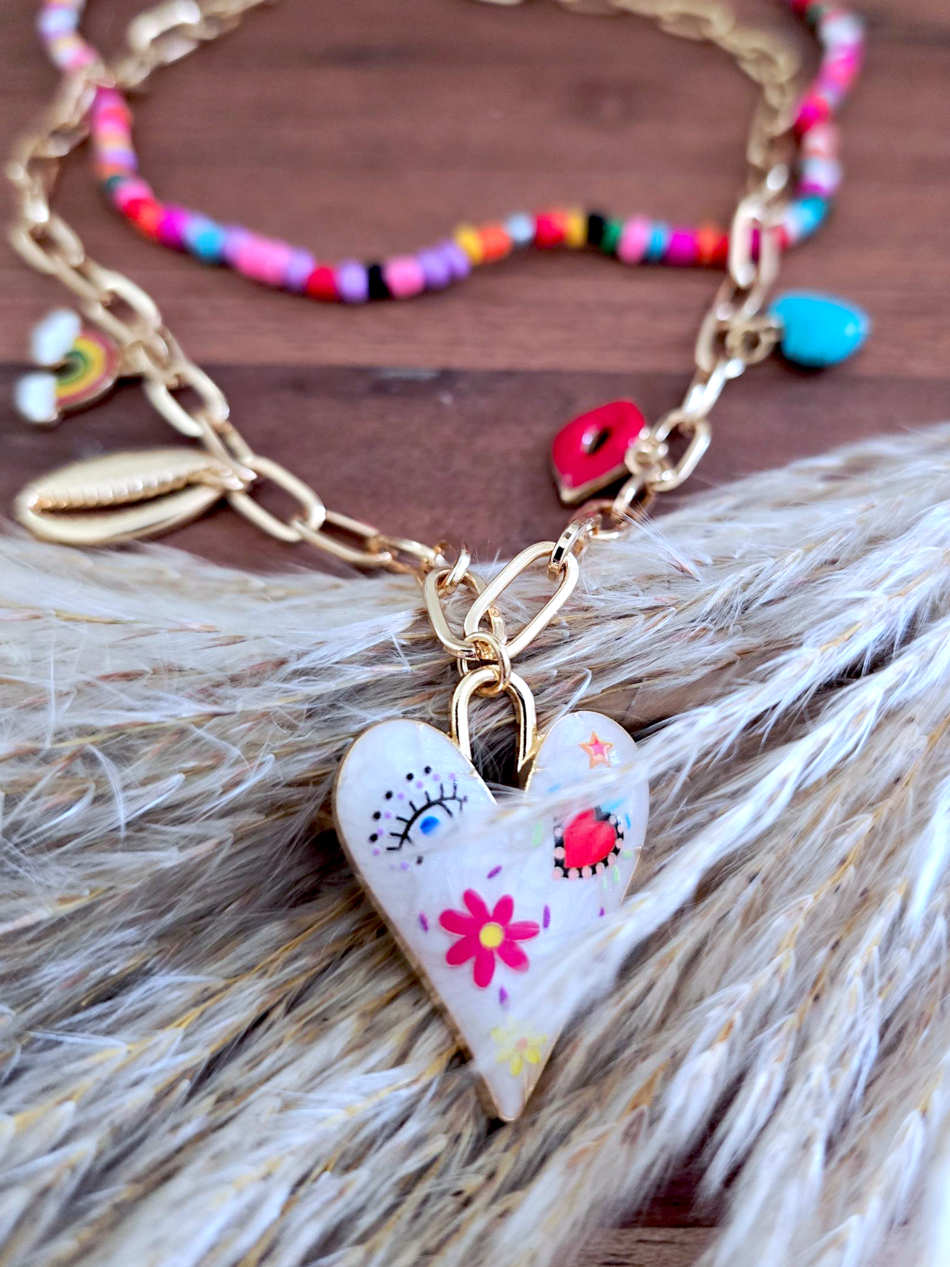 Double collier cœur