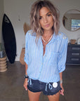 Short denim noir gris