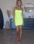 Robe bustier fluo