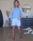 🔥Short bleu en lyocell