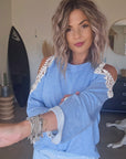 Sweat fin dos ouvert