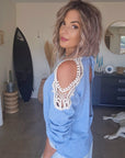 Sweat fin dos ouvert