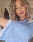 Sweat fin dos ouvert