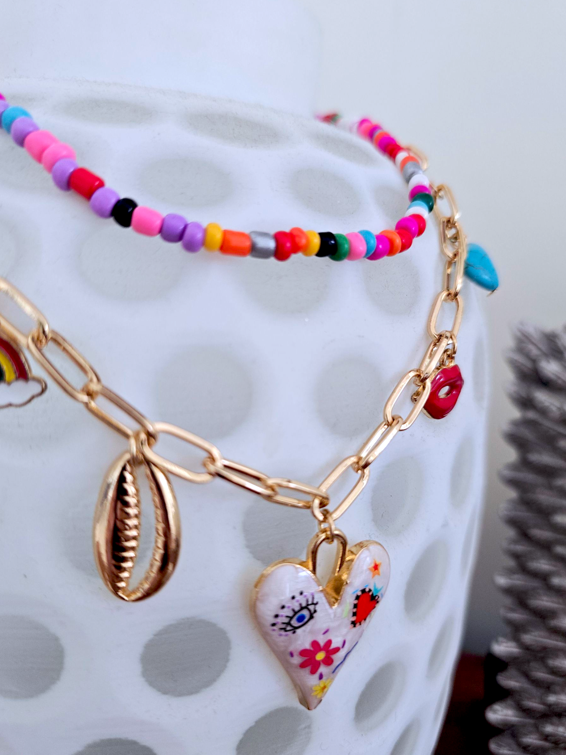 Double collier cœur