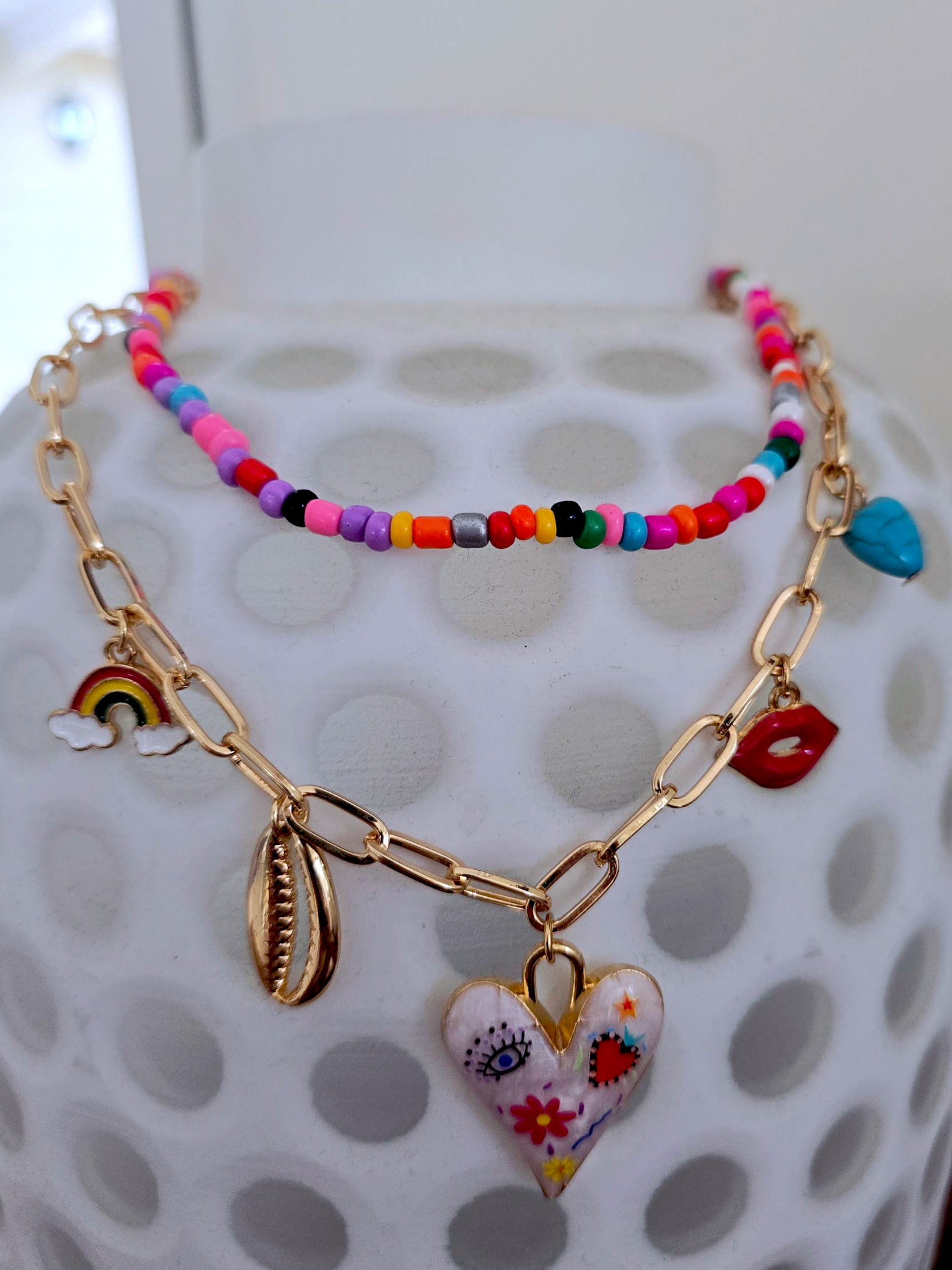Double collier cœur
