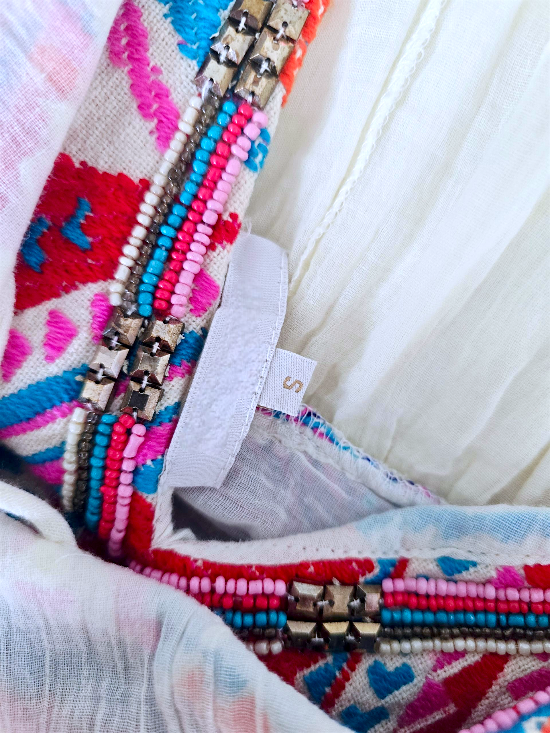 Robe boho écrue