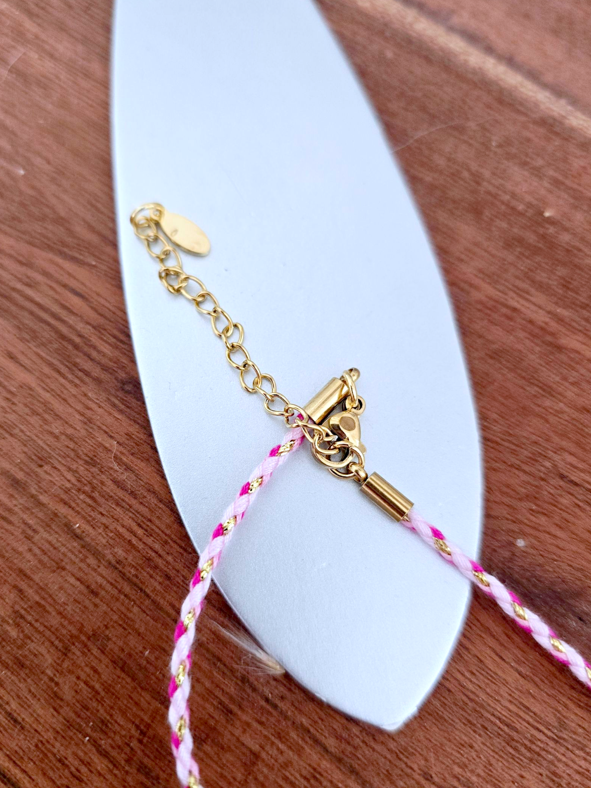 Collier boho rose