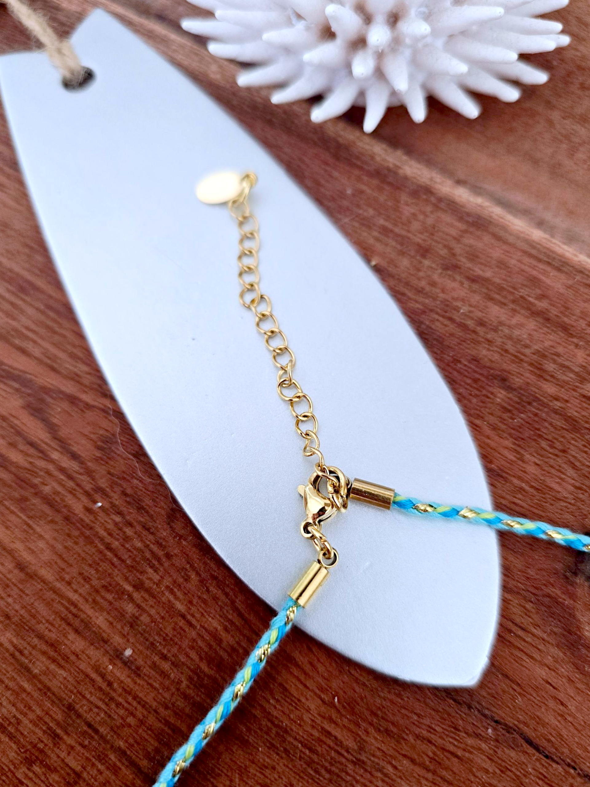 Collier boho bleu