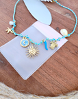 Collier boho bleu