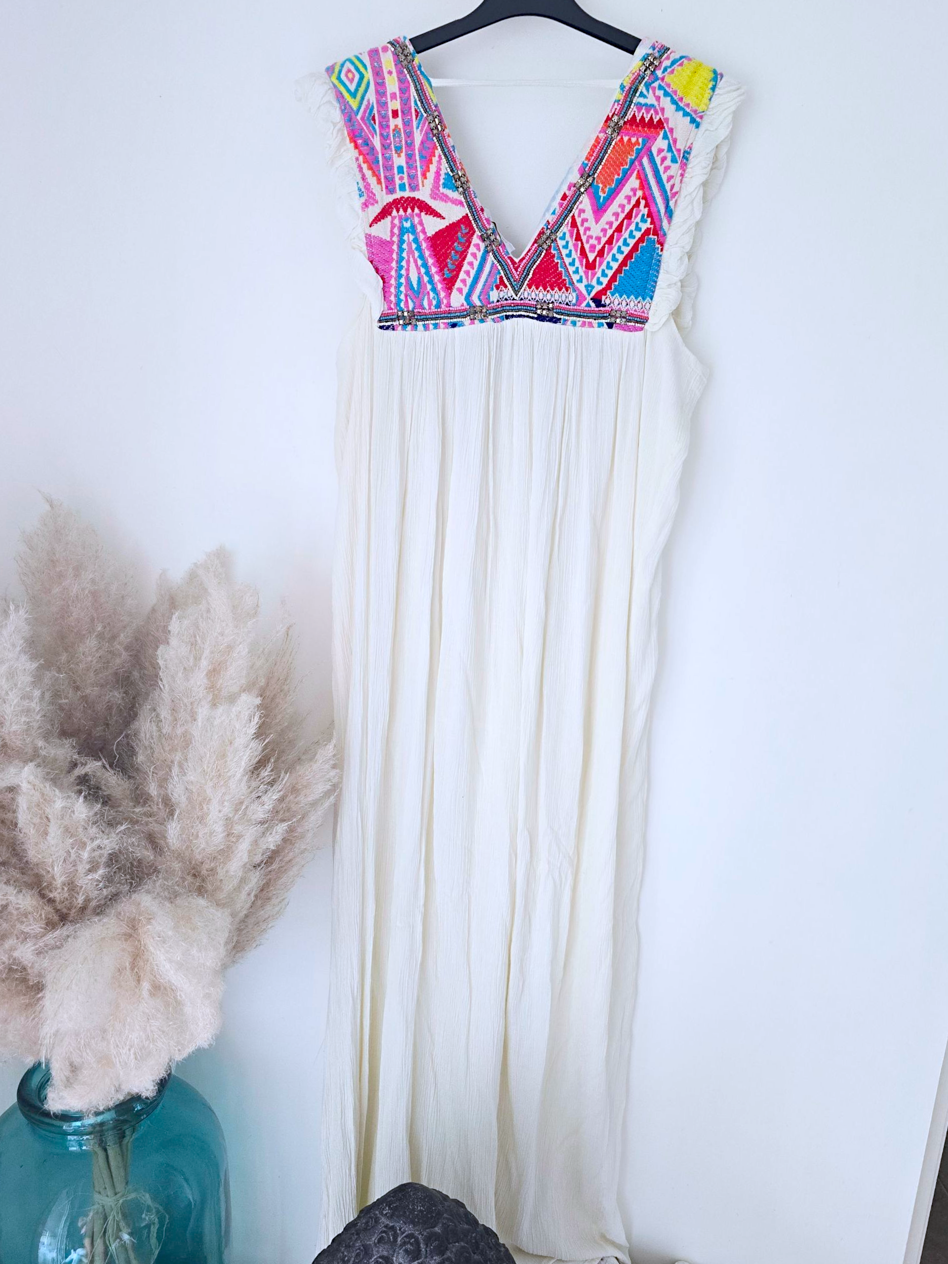 Robe boho écrue
