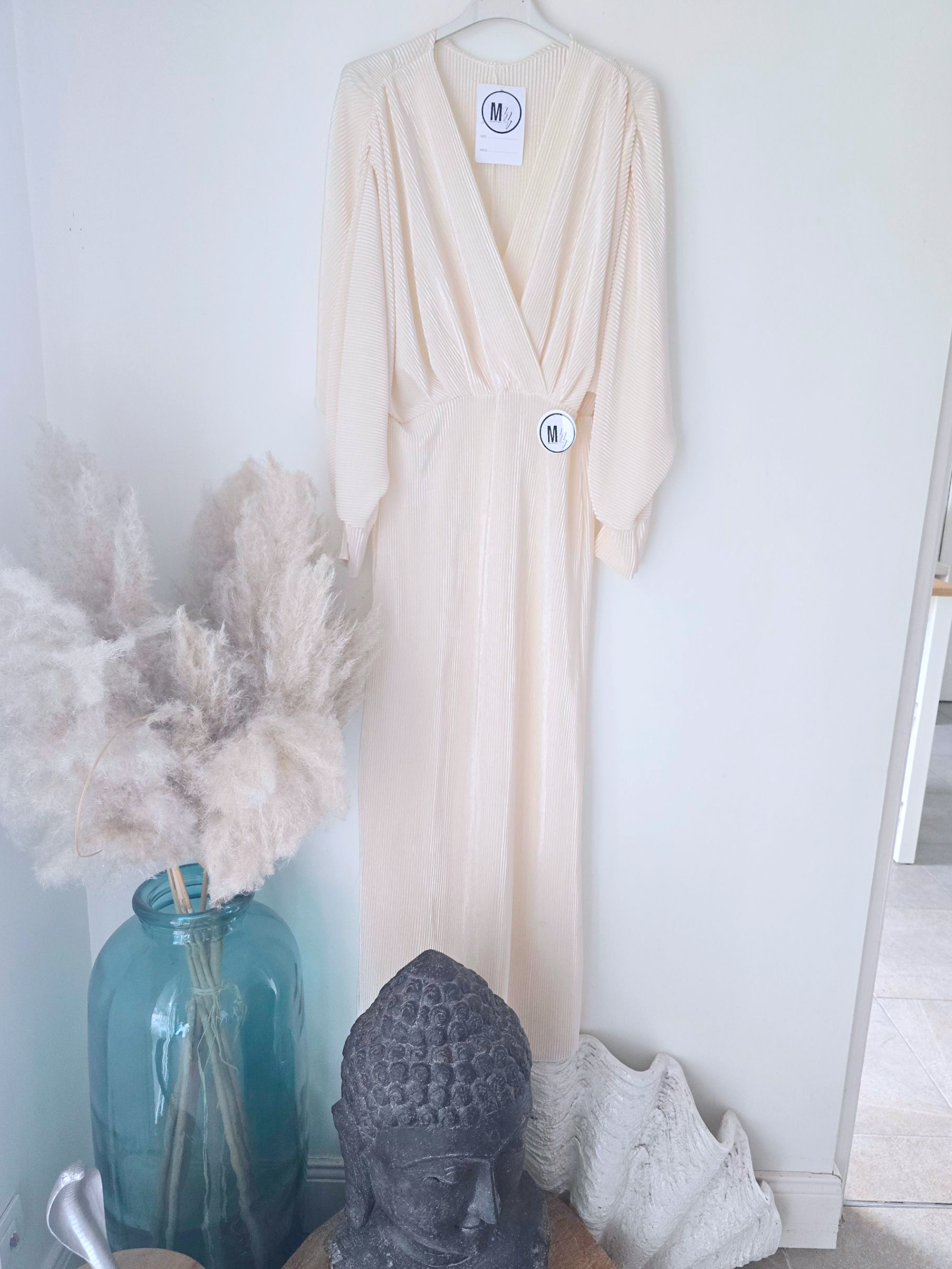 Robe irisée écrue