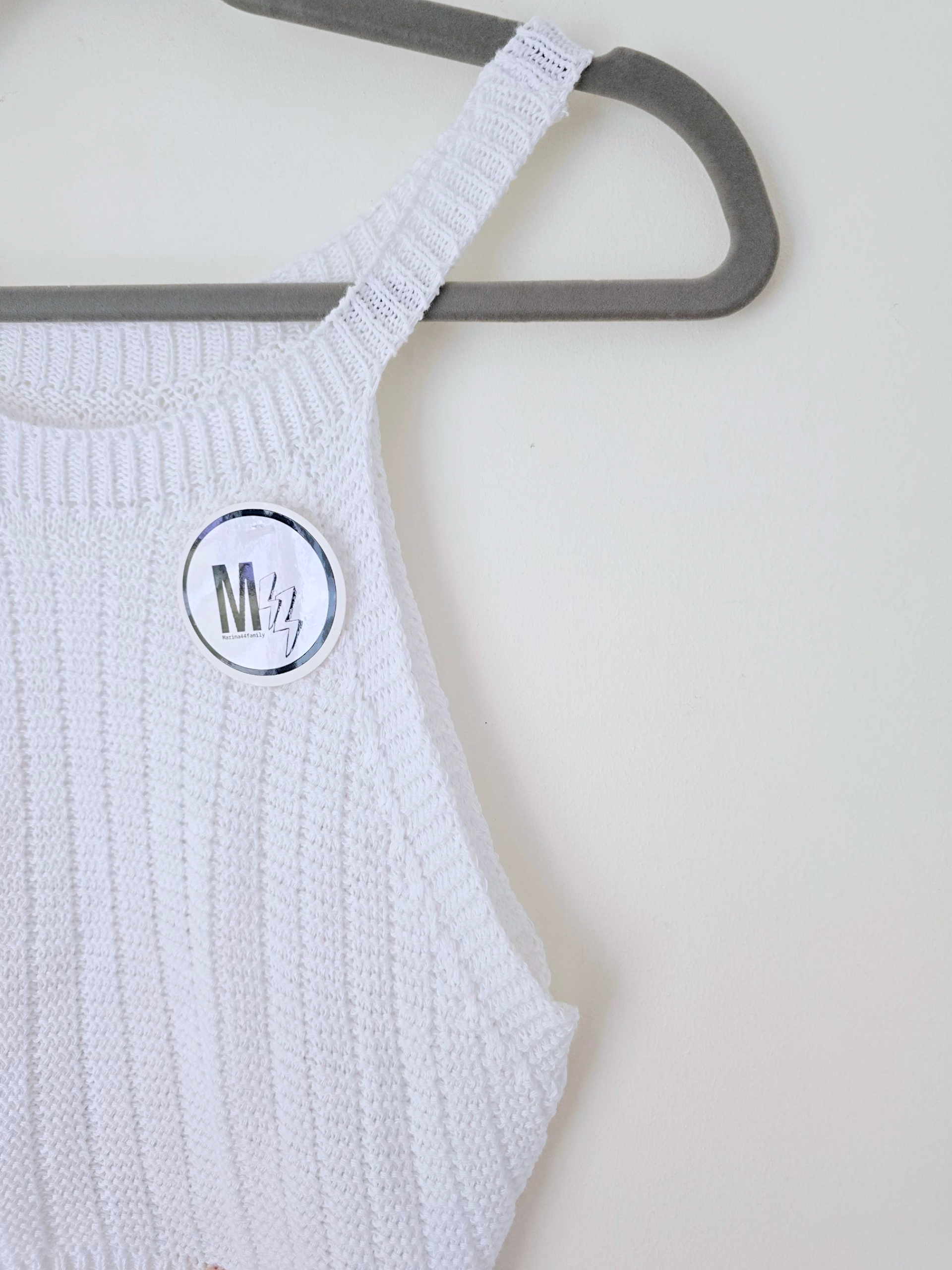 Ensemble blanc top &amp; jupe en crochet